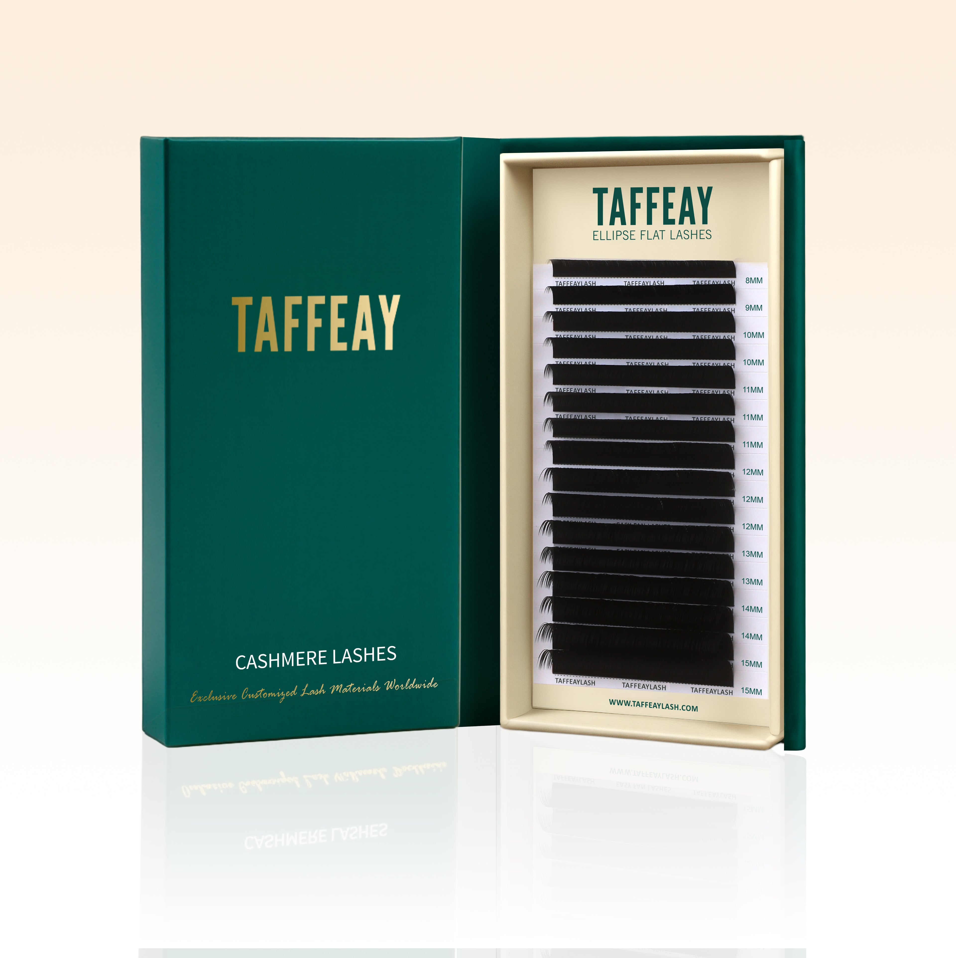 0.15MM Ellipse Flat Super Matte Black Lashes Extensions (16Rows)