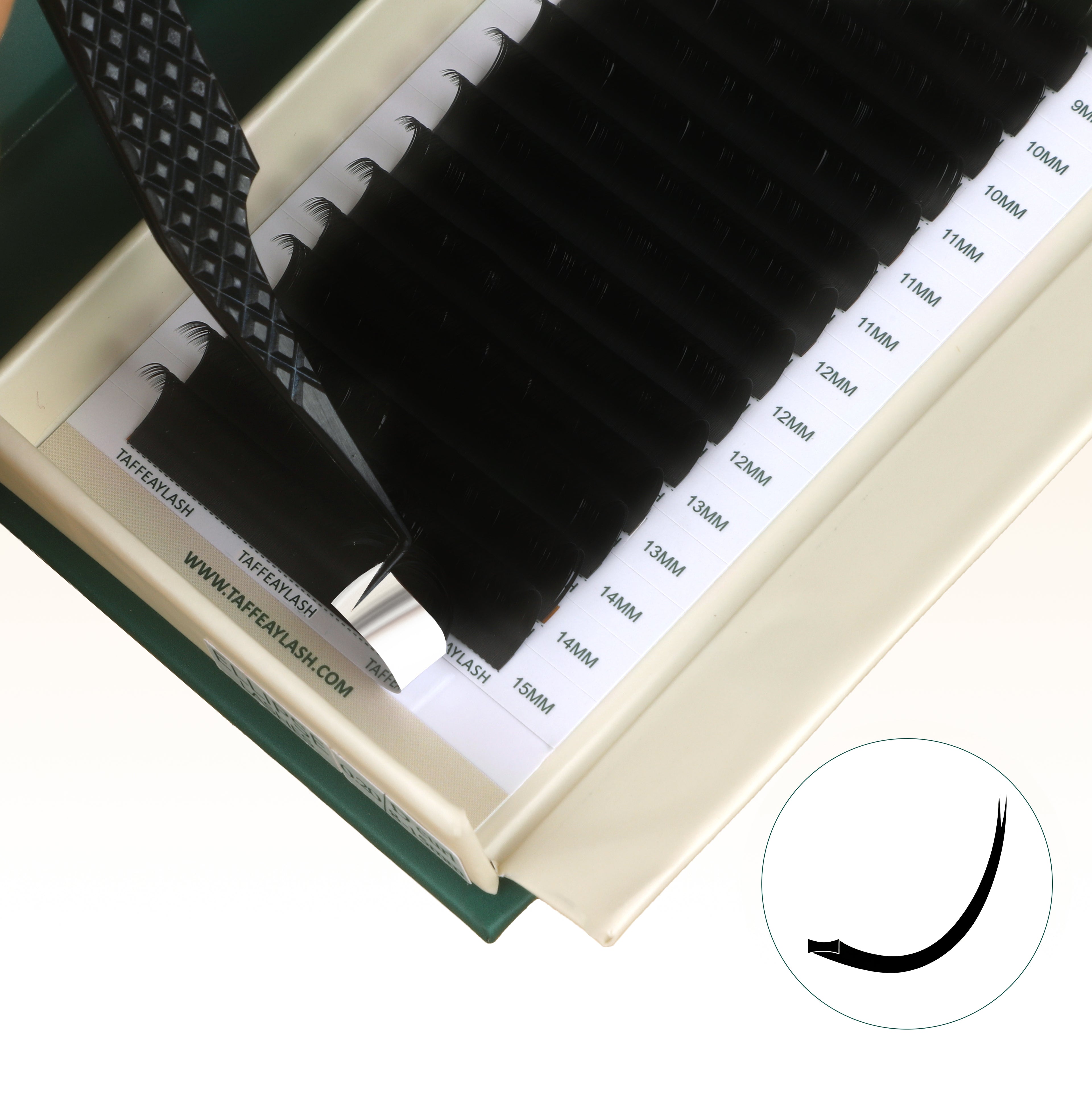 0.20MM Ellipse Flat Super Matte Black Lashes Extensions (16Rows)