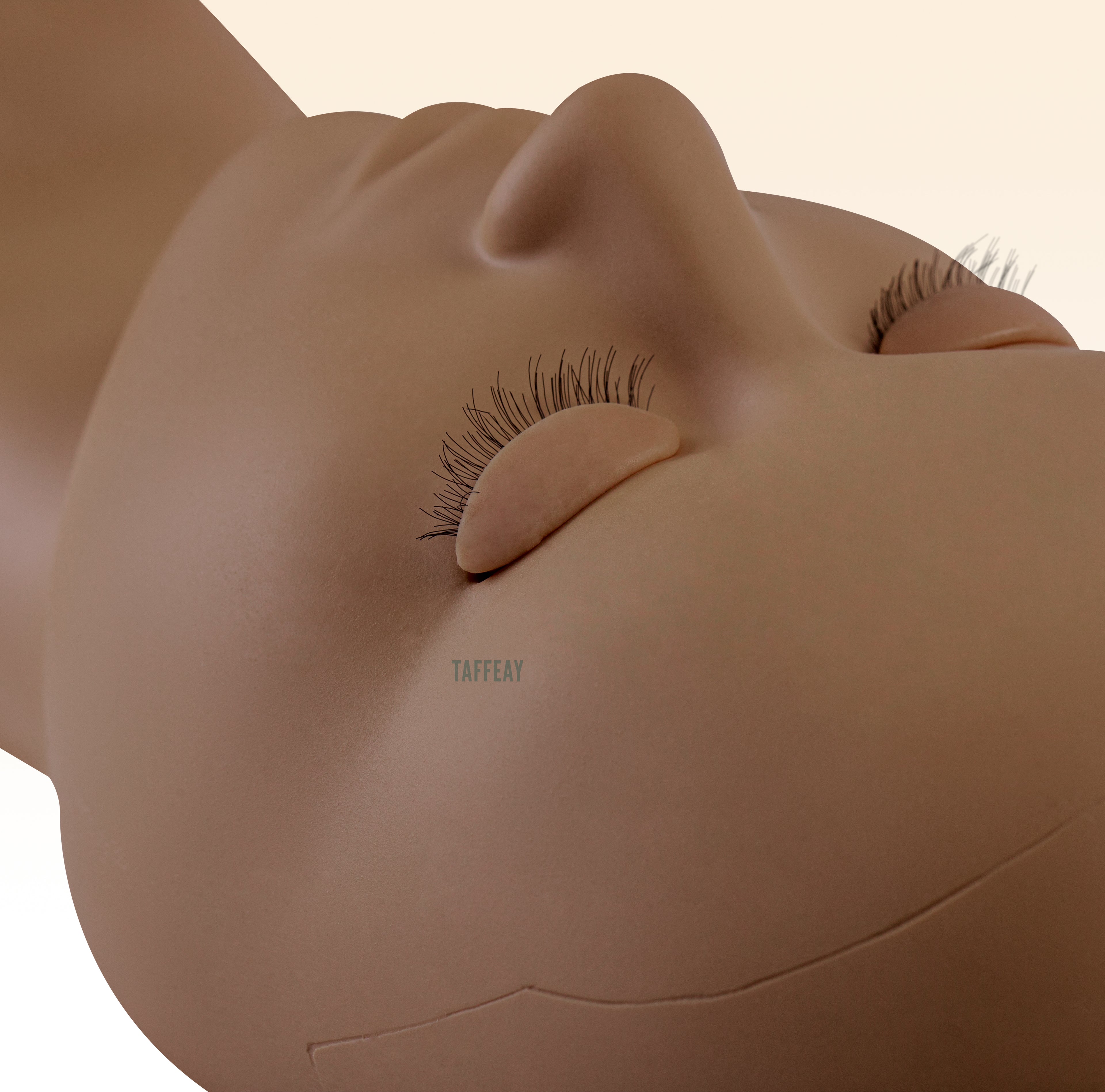 Taffeay Chocolate Training Mannequin With 6 Pcs Eyelids