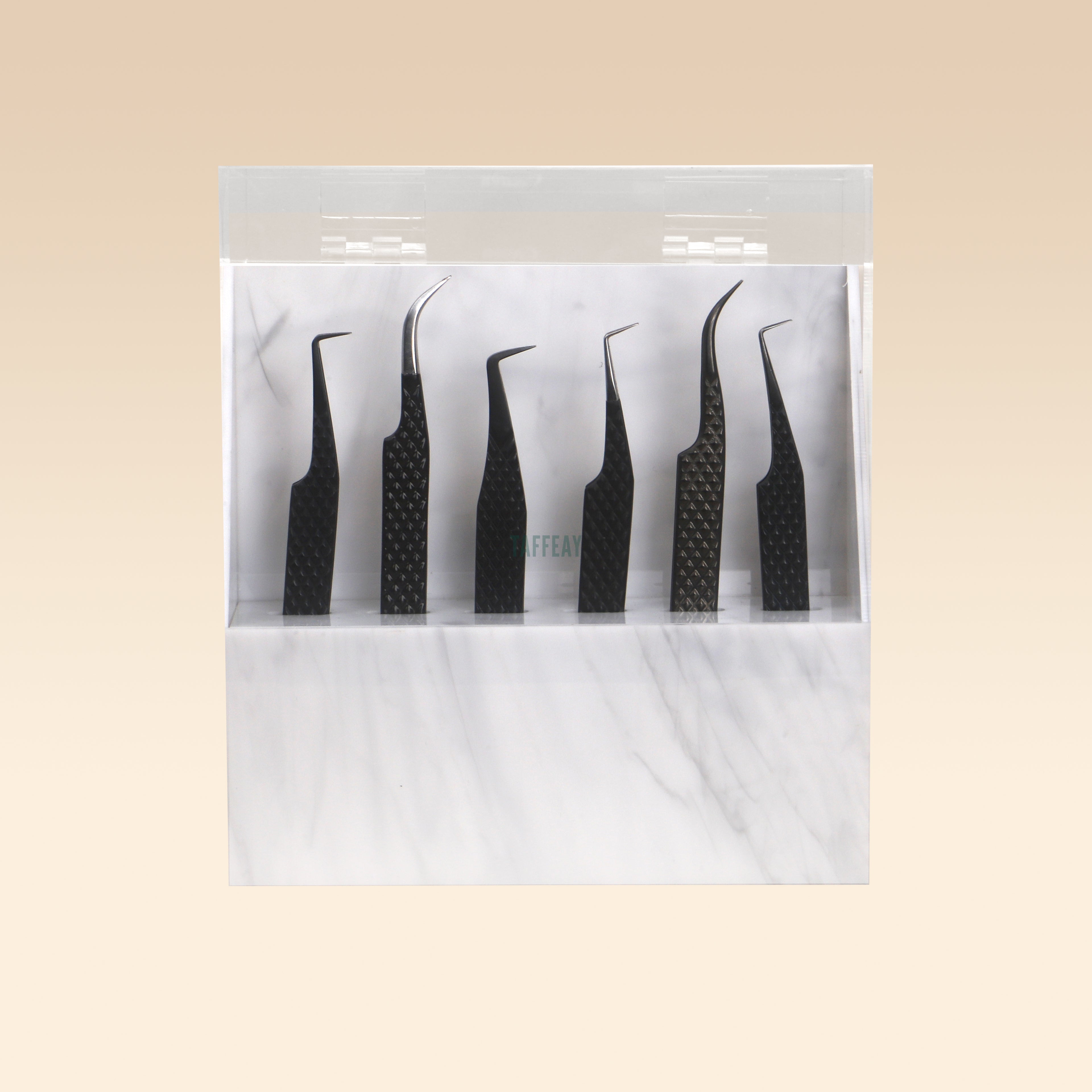 Taffeay Marbled Tweezers Holder