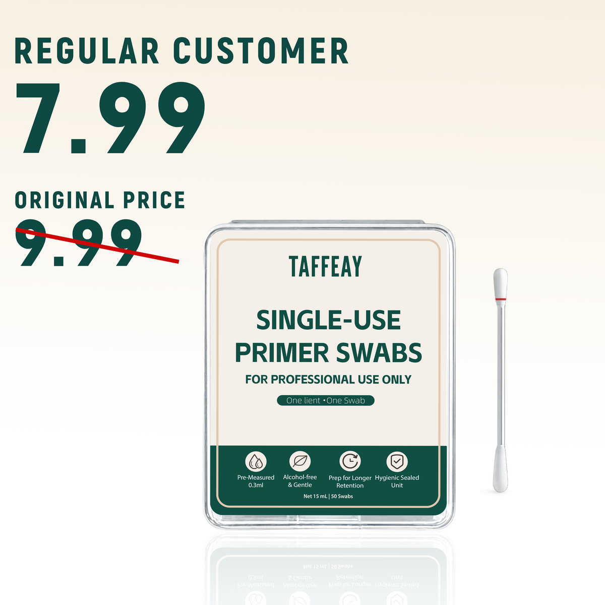 Limited 3 Items For Regulars Primer Cotton Swabs 15ML (50pcs/box)