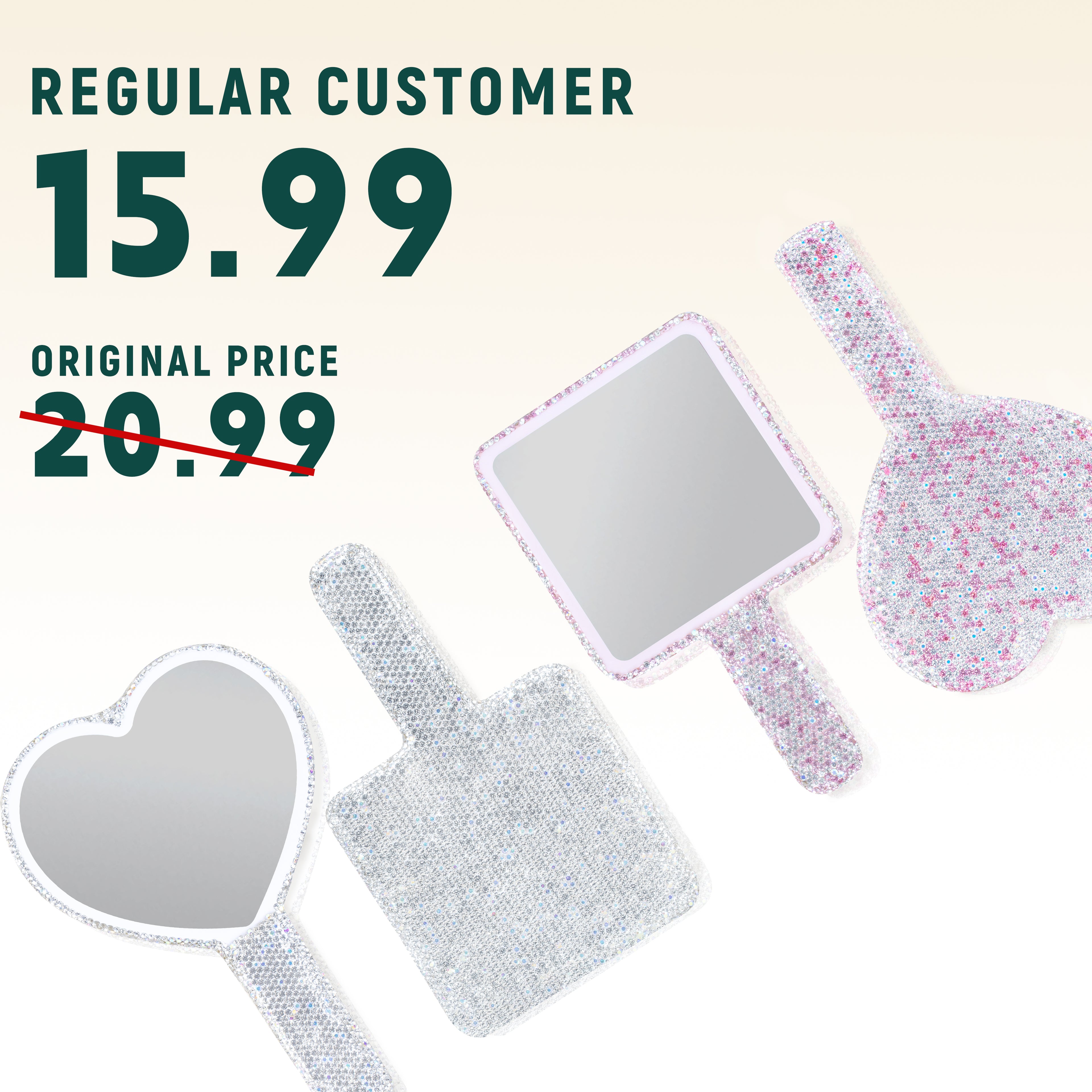 Limited 3 Items For Regulars Luxury Diamond Mirror