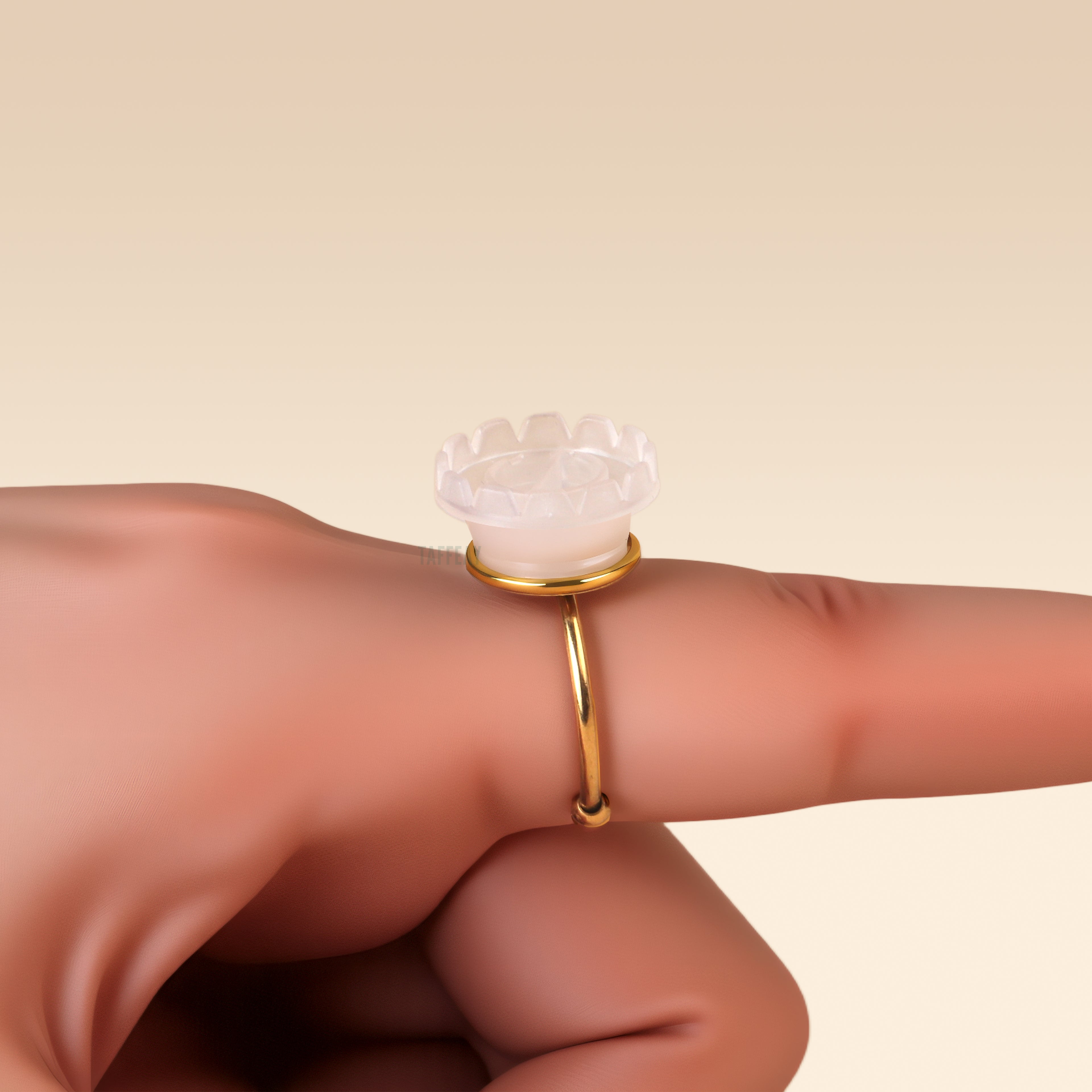 Taffeay Golden Lash Ring Glue Cup Holder