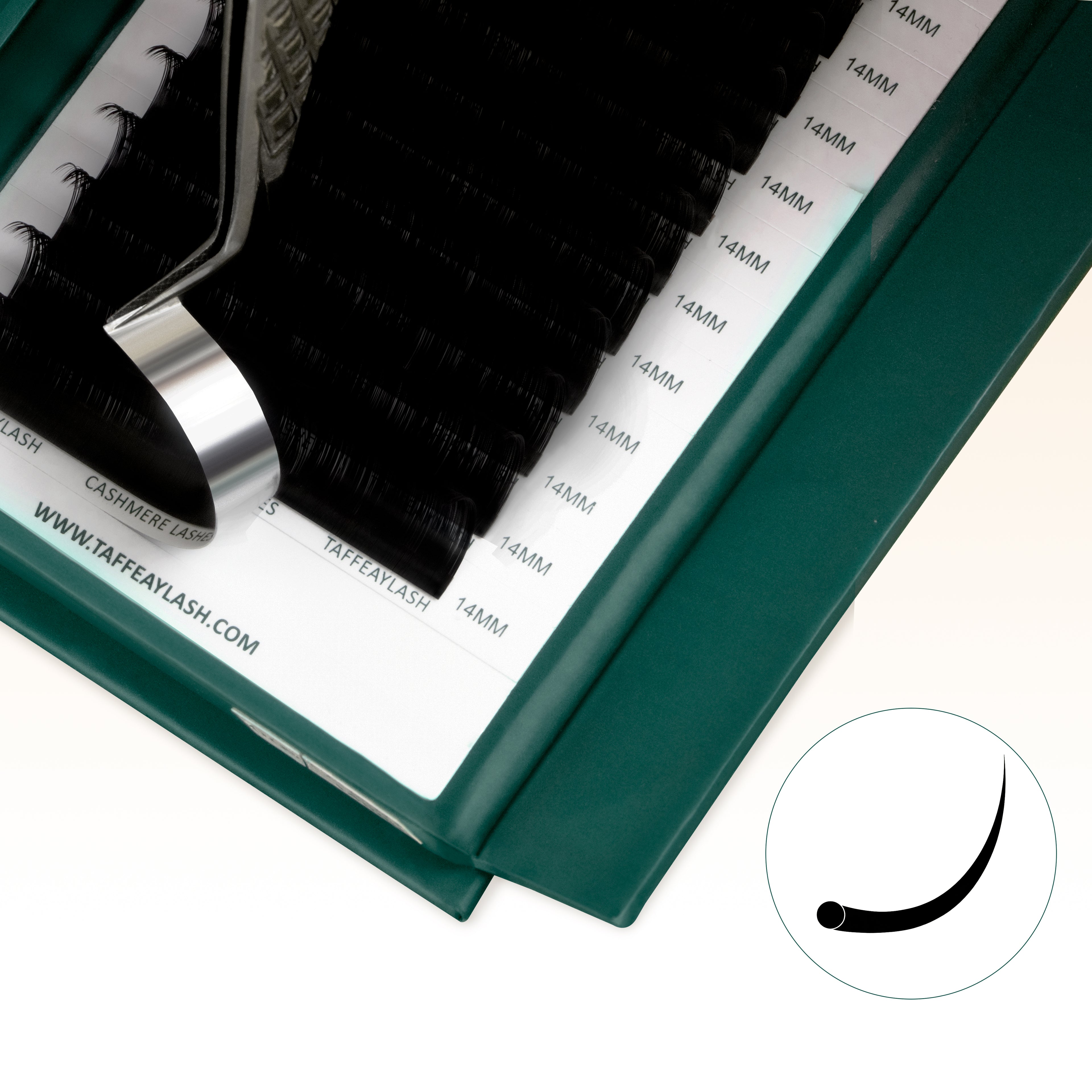Taffeay Cashmere Super Matte Black Lashes Extensions (16Rows)
