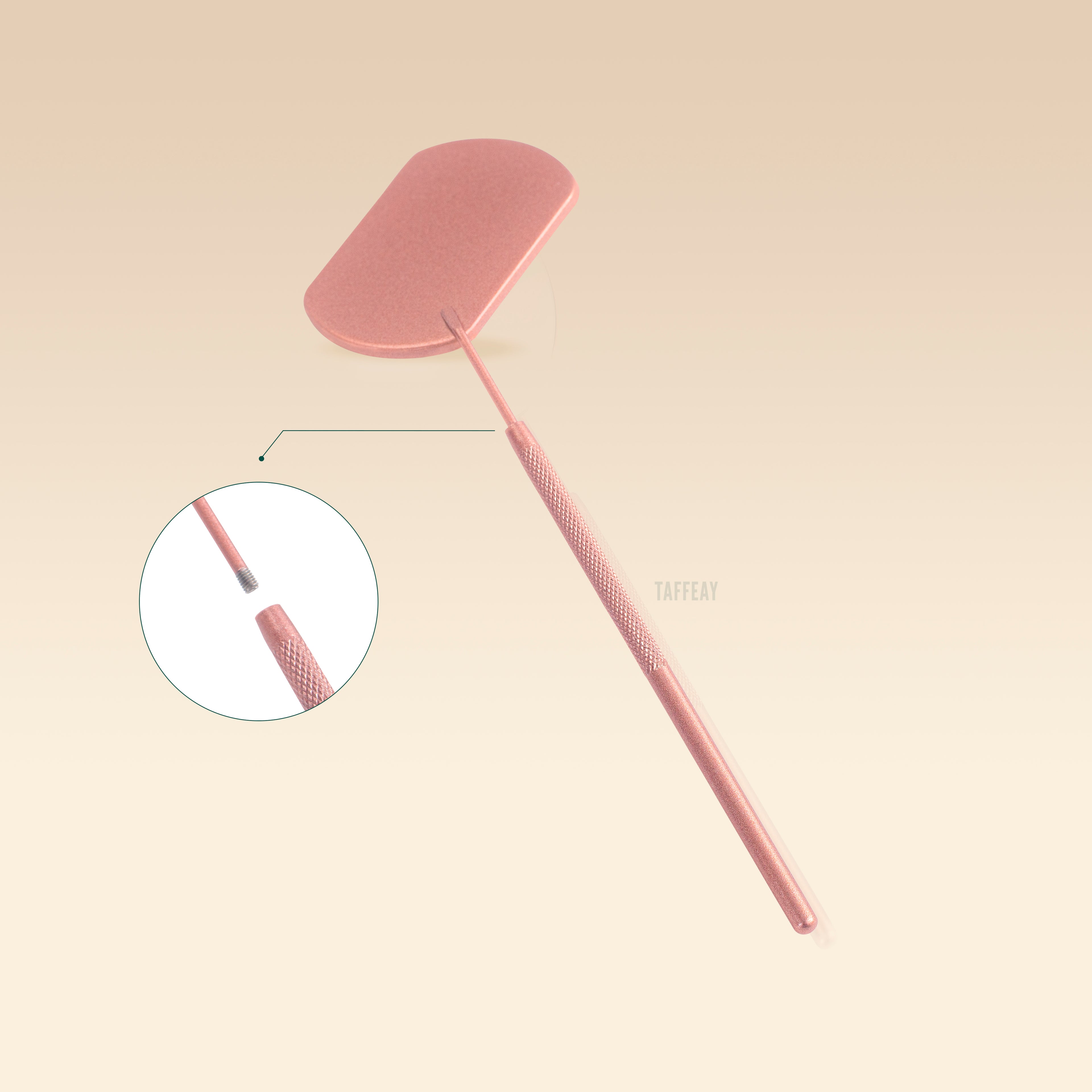 Taffeay Pink Rotating Stainless Steel Lash Mirror