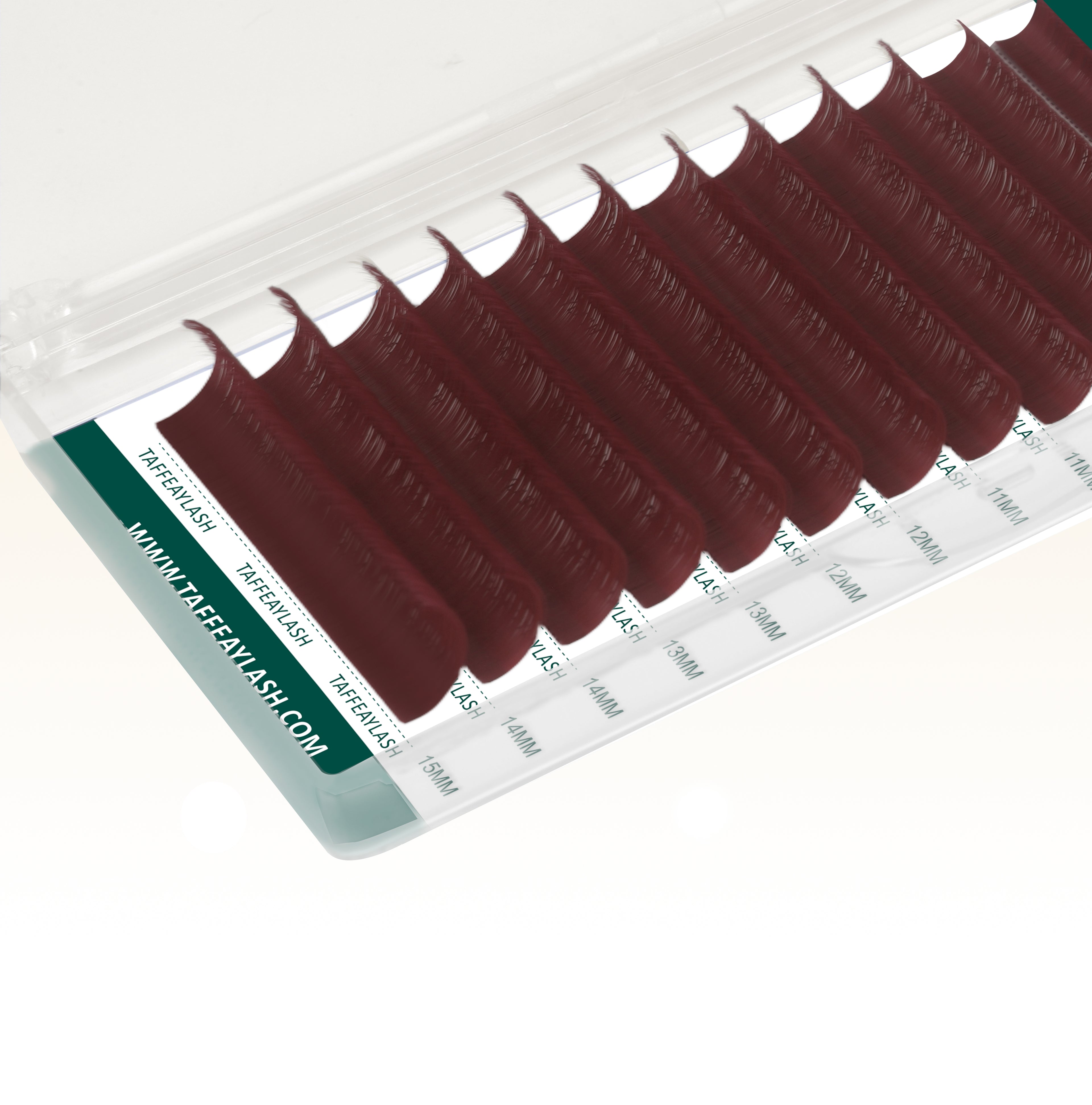 Dark Red Colored Lashes Extensions