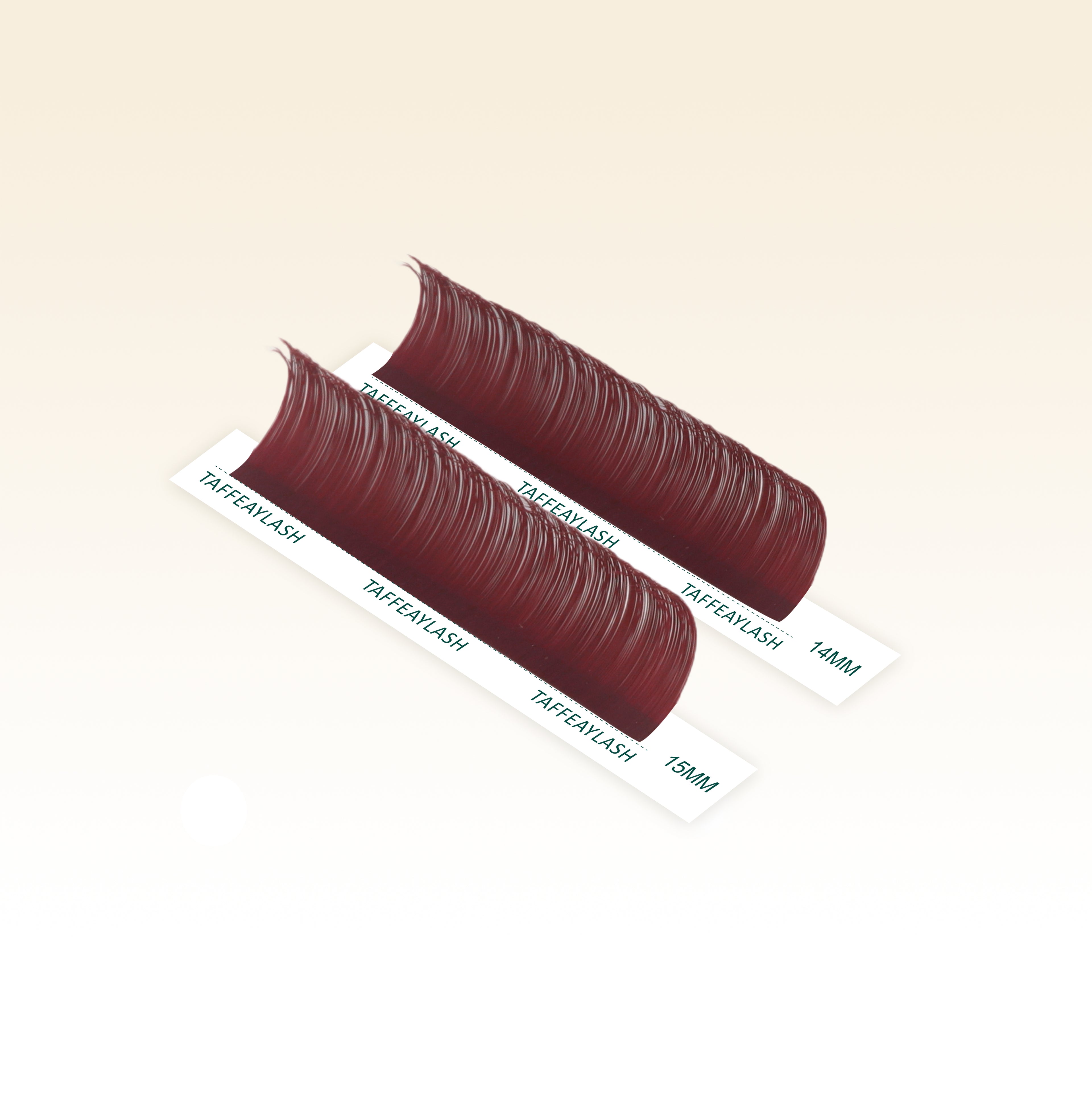 Dark Red Colored Lashes Extensions