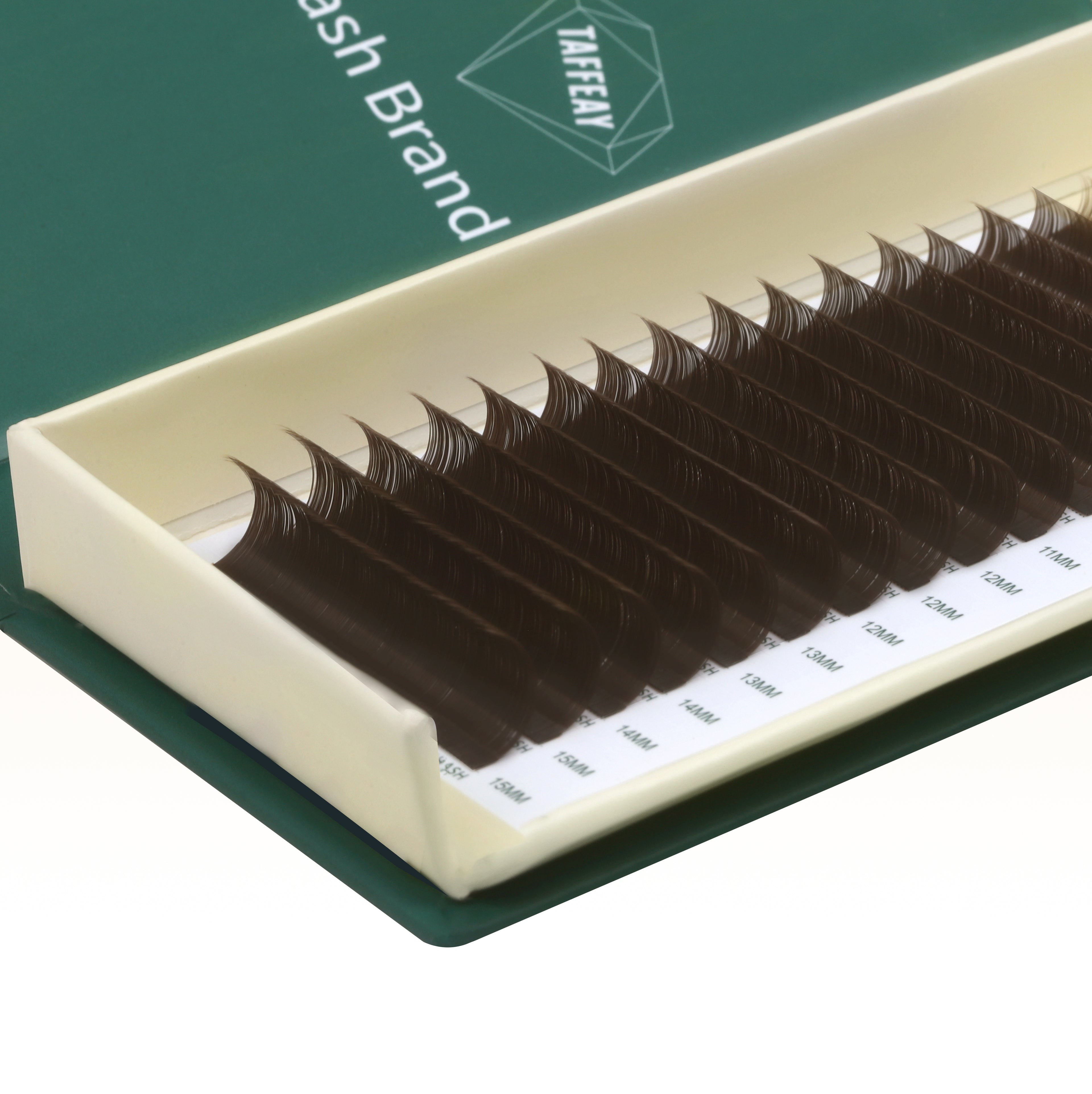 Dark Brown Colored Lashes Extensions (16Rows)