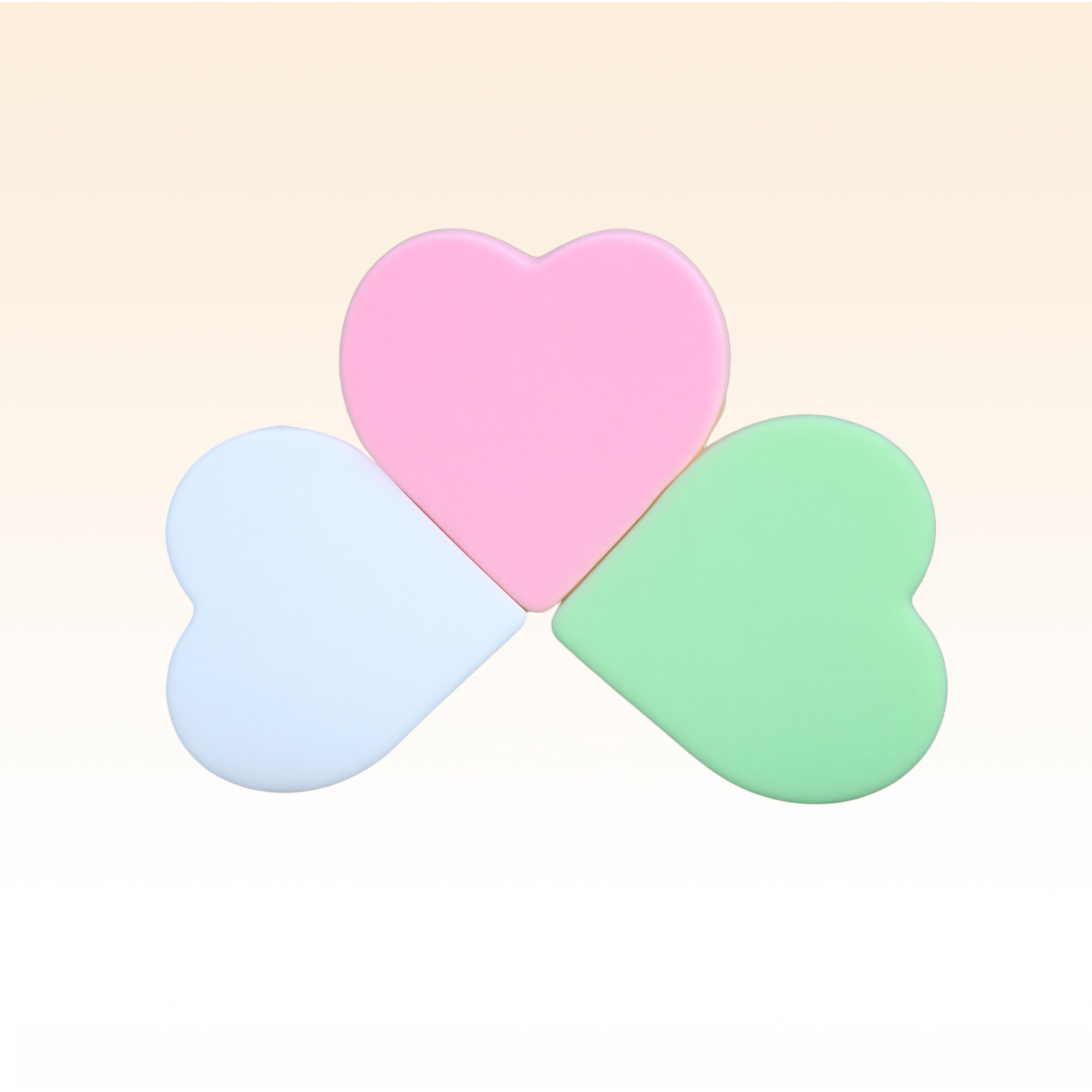 Taffeay Heart-Shaped Sponge (4pcs/pack)