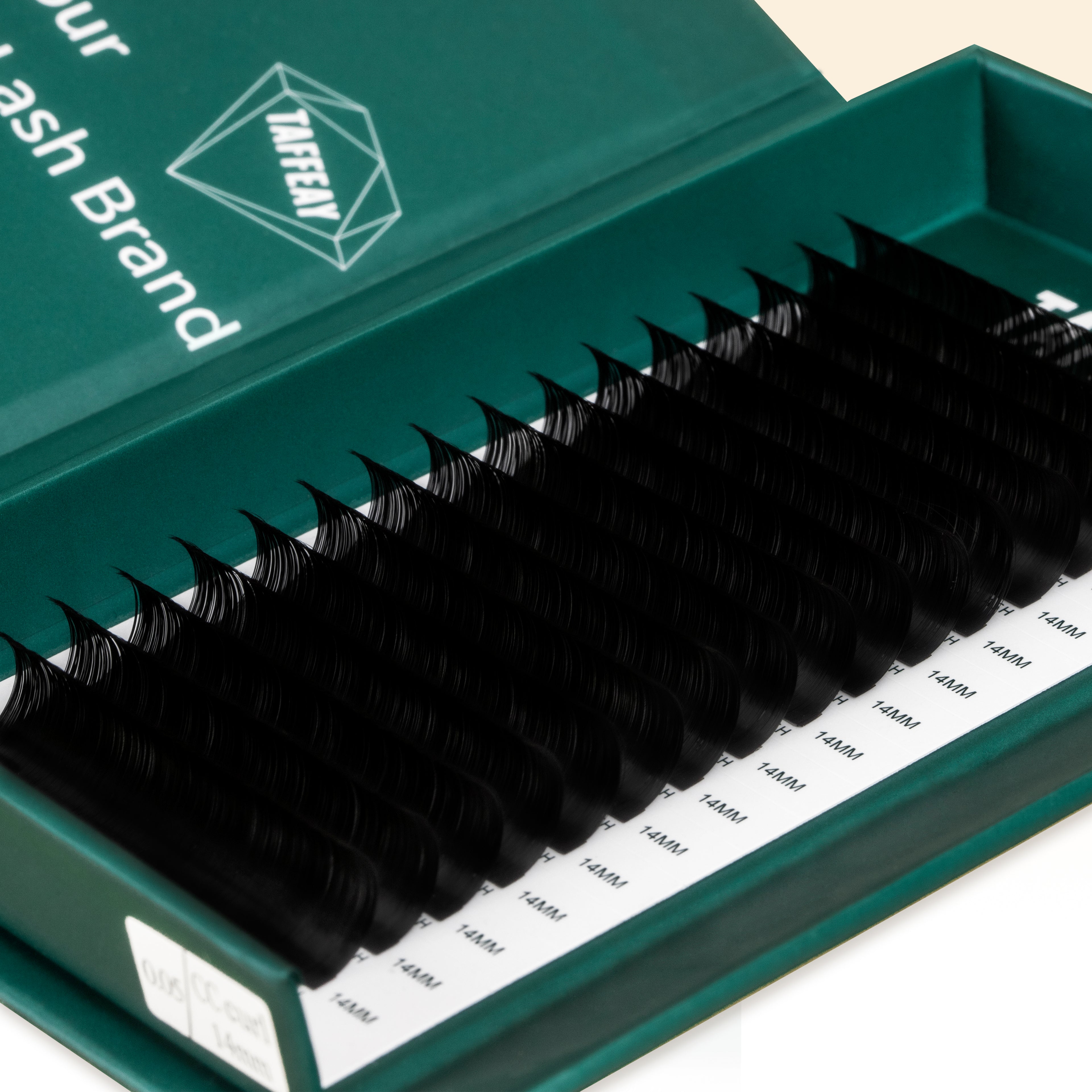 Taffeay Cashmere Super Matte Black Lashes Extensions (16Rows)