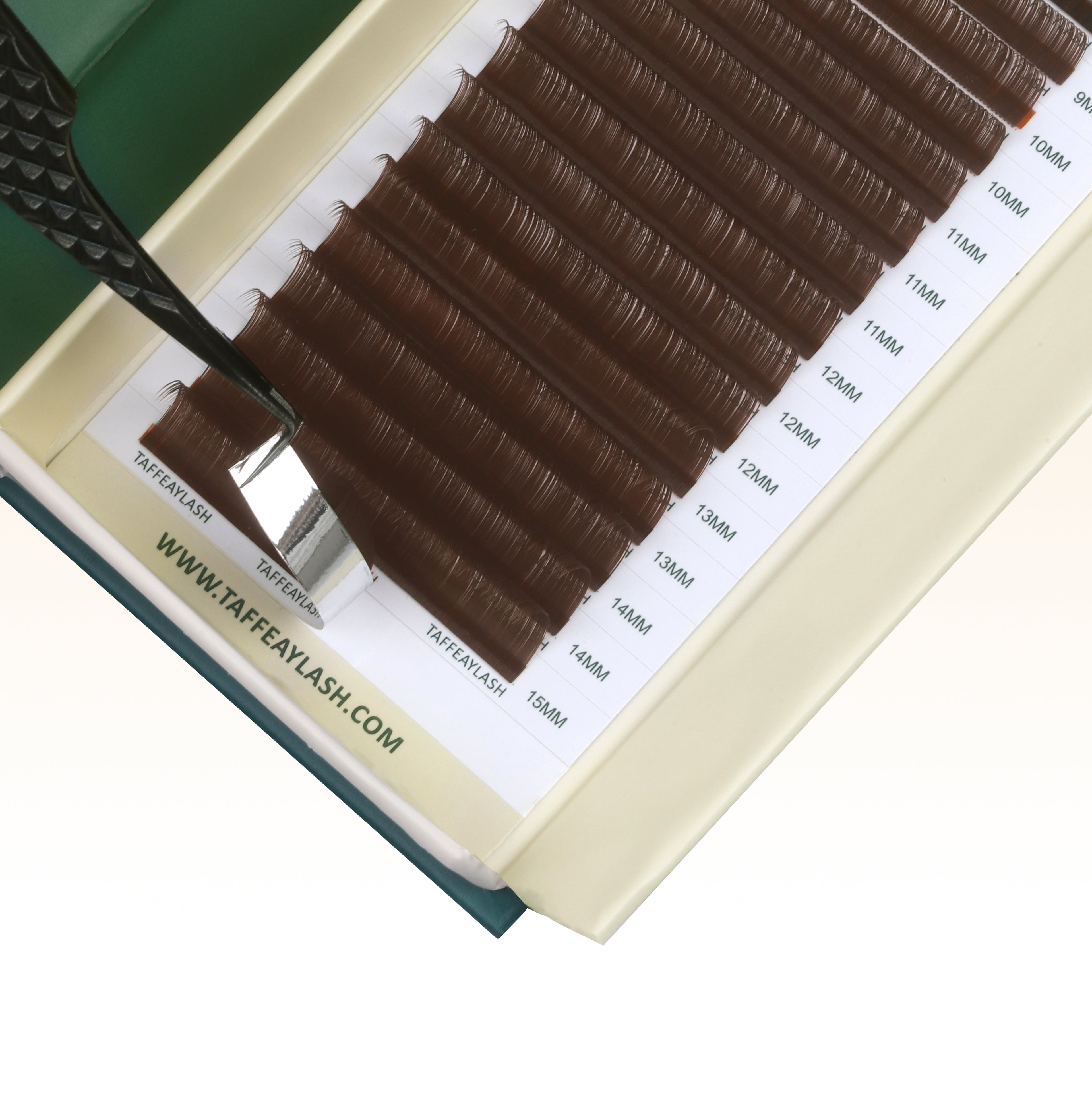 Light Brown Colored Lashes Extensions (16Rows)