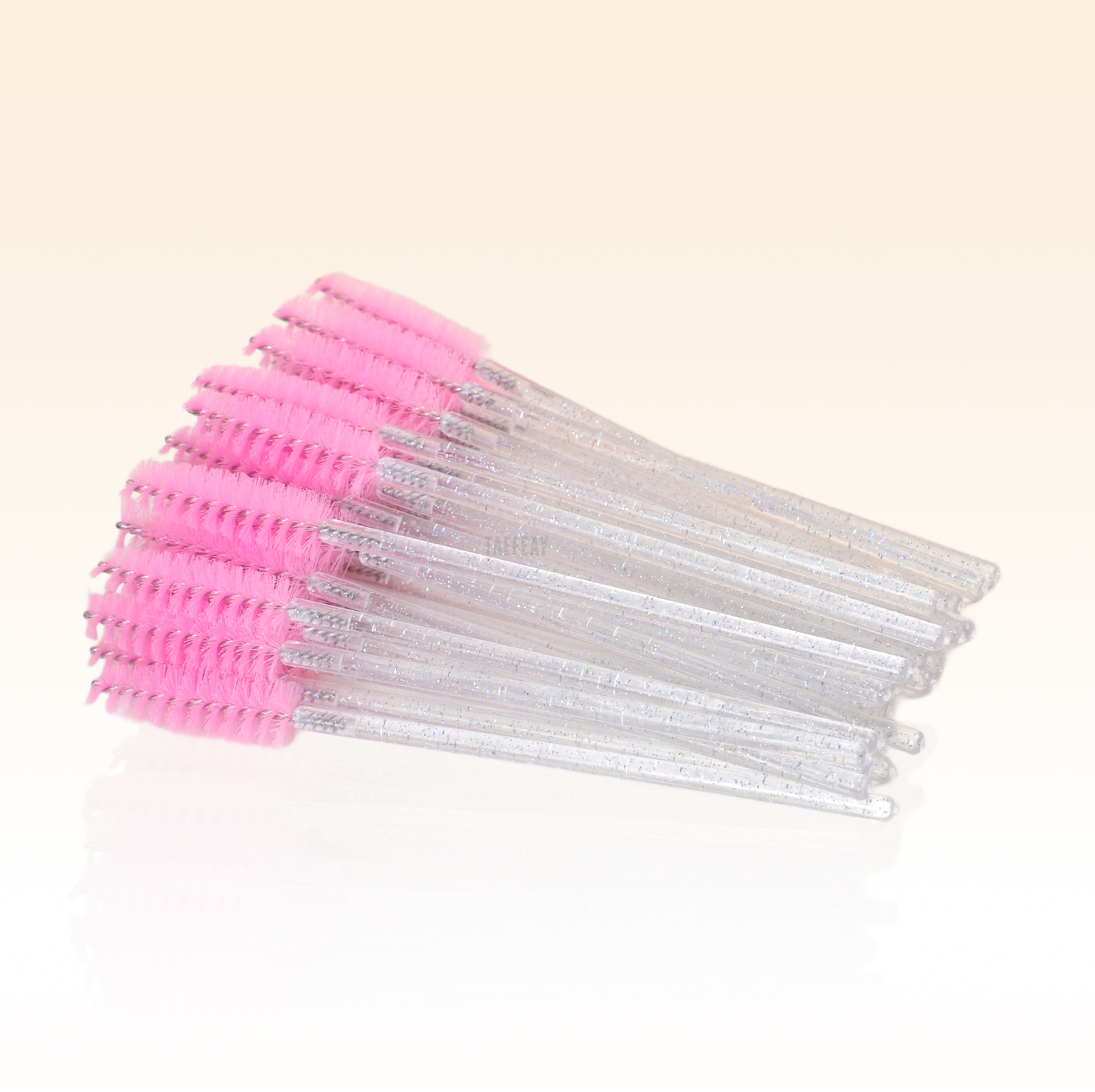 Taffeay White Pole Eyelash Glitter Mascara Brush (50pcs/pack)
