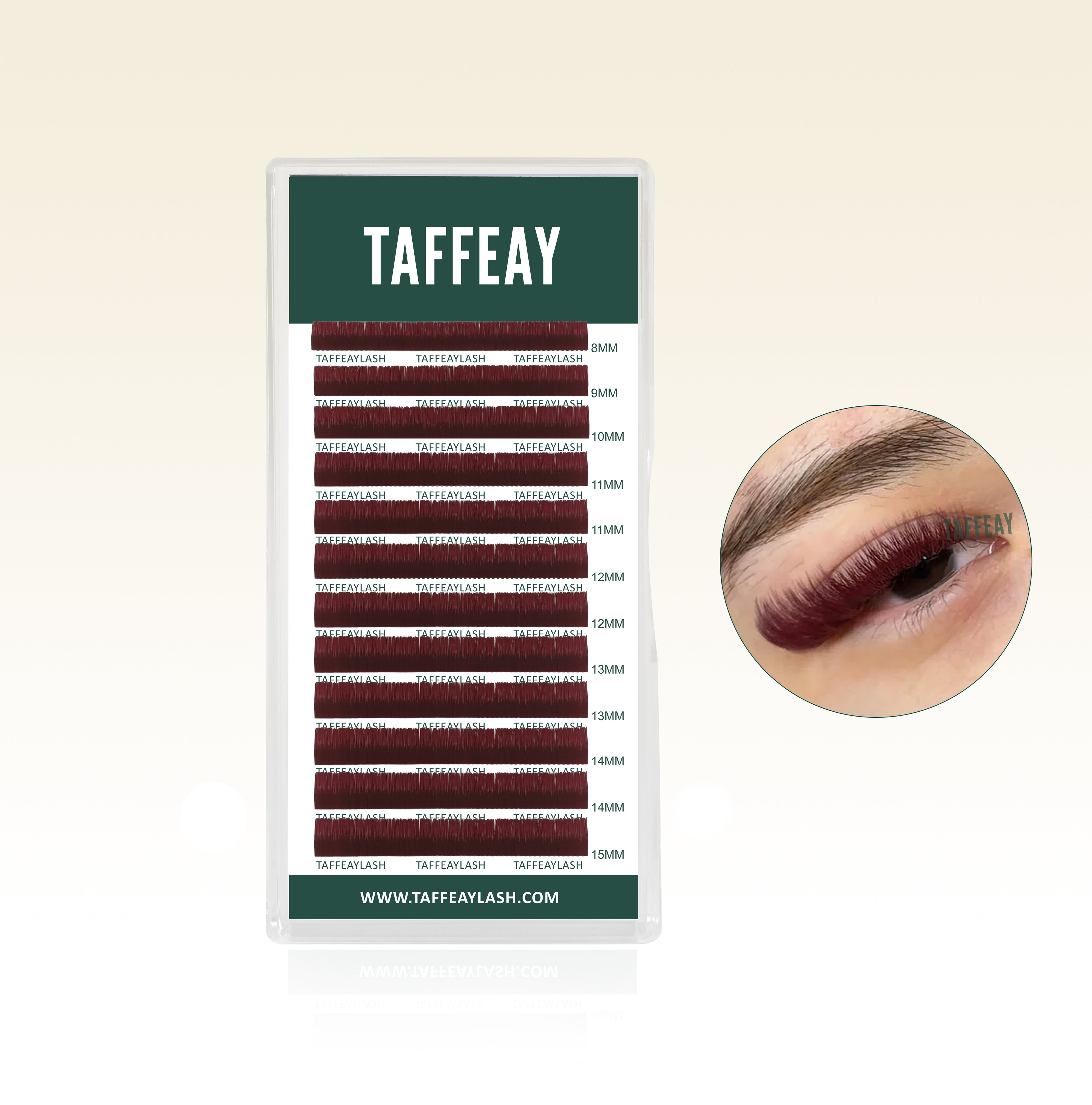 Limited 5 Items For Regulars Dark Red Colored Lashes Extensions
