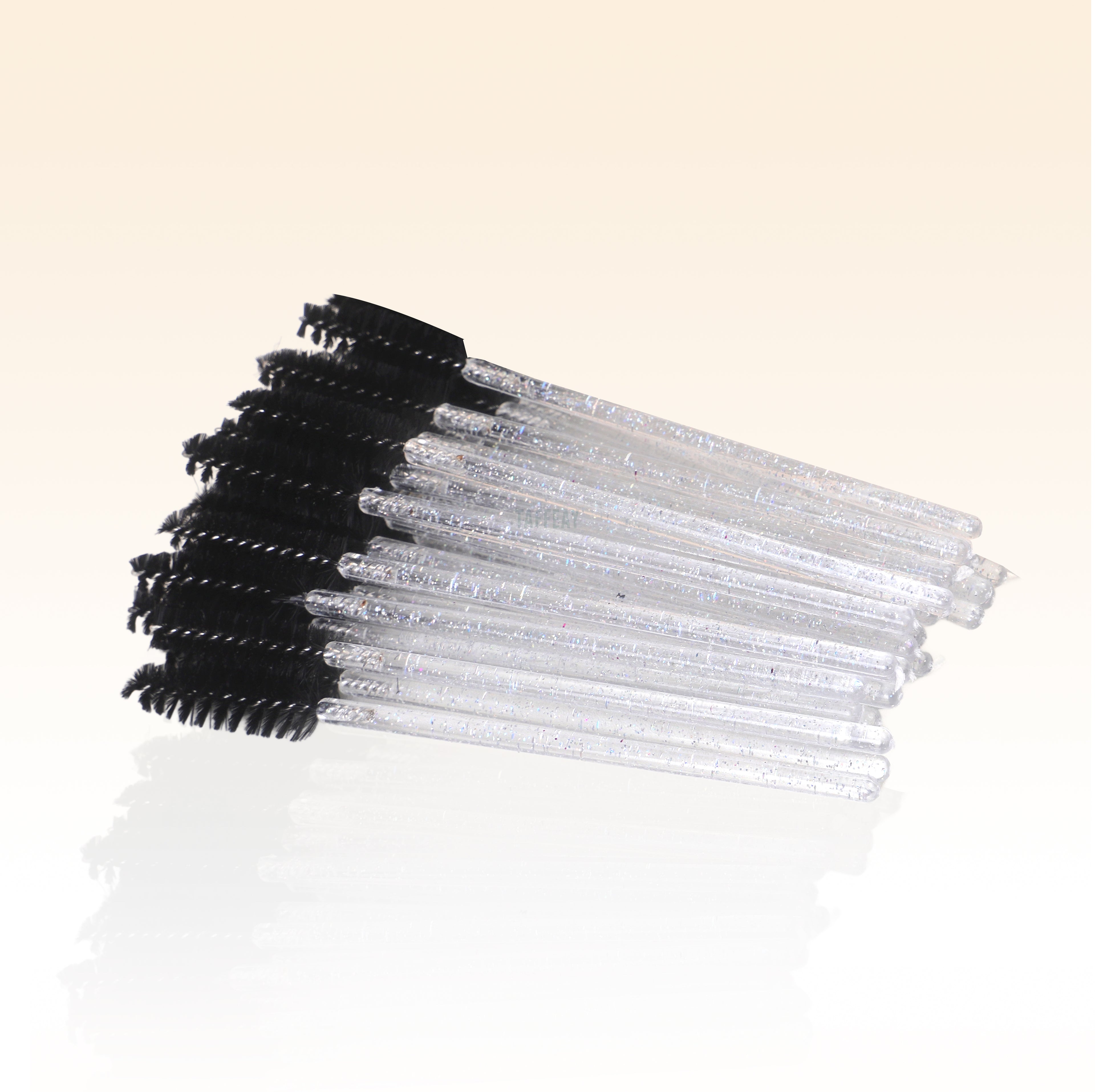 Taffeay White Pole Eyelash Glitter Mascara Brush (50pcs/pack)