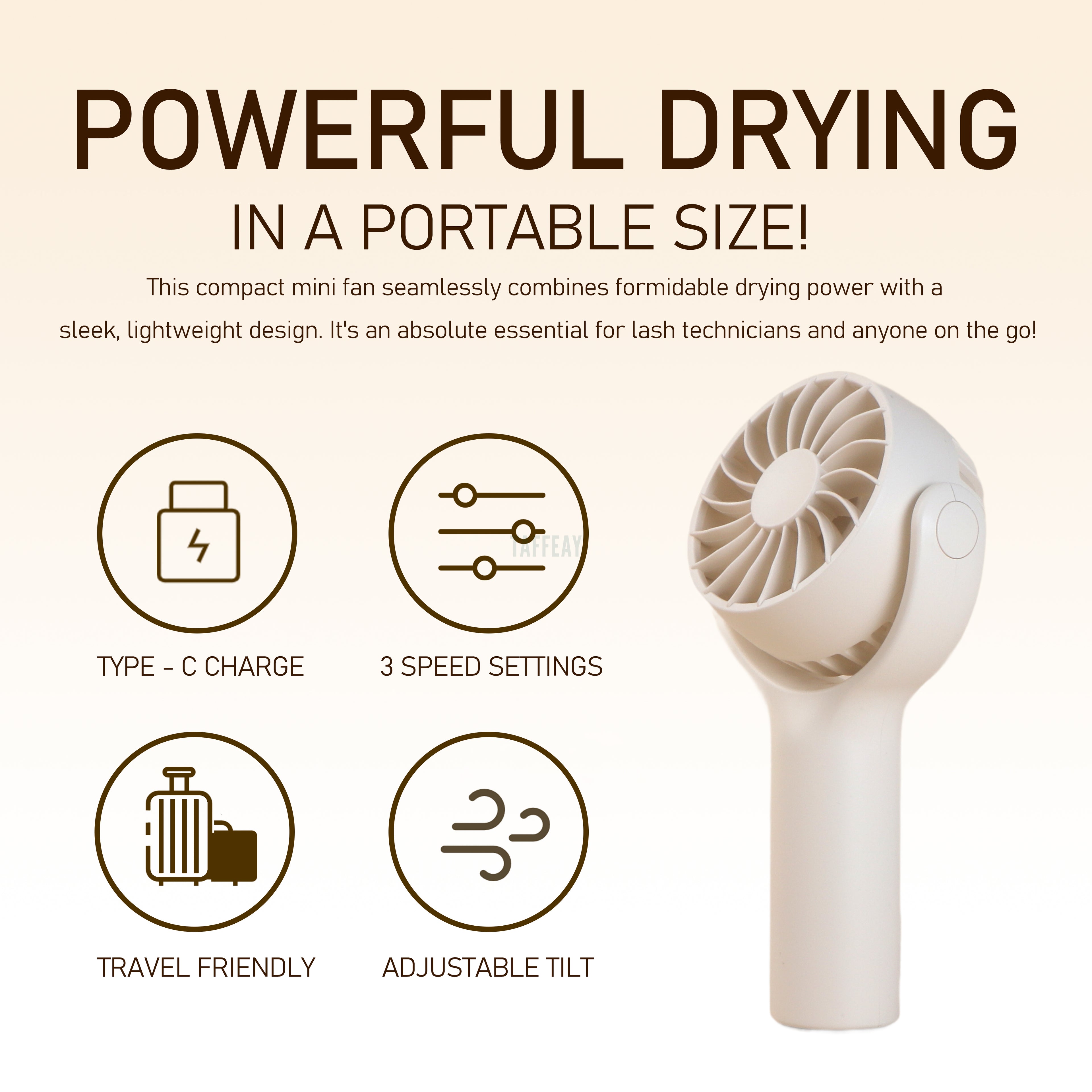 Taffeay Handheld Lash Drying Fan