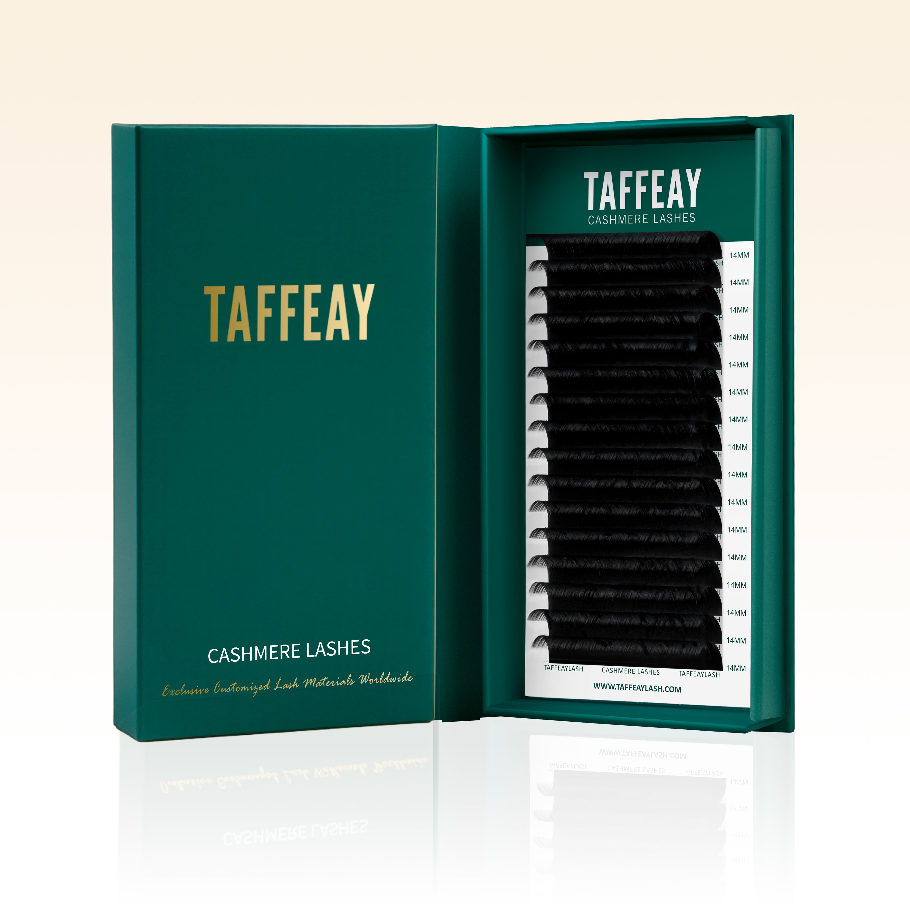 Taffeay Cashmere Super Matte Black Lashes Extensions (16Rows)