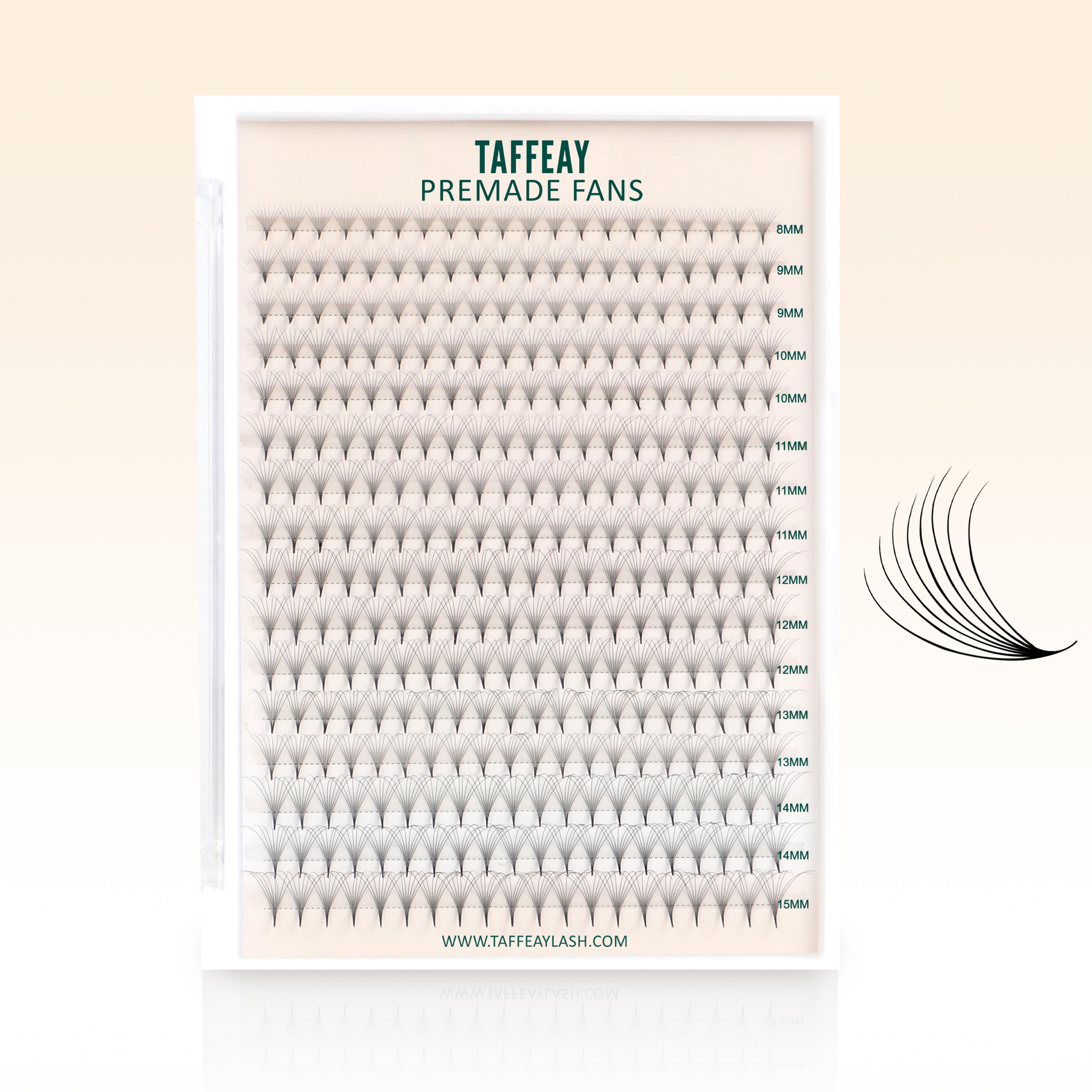 Taffeay 8D Premade Volume Pointy Base Lash Fans (320 fans)