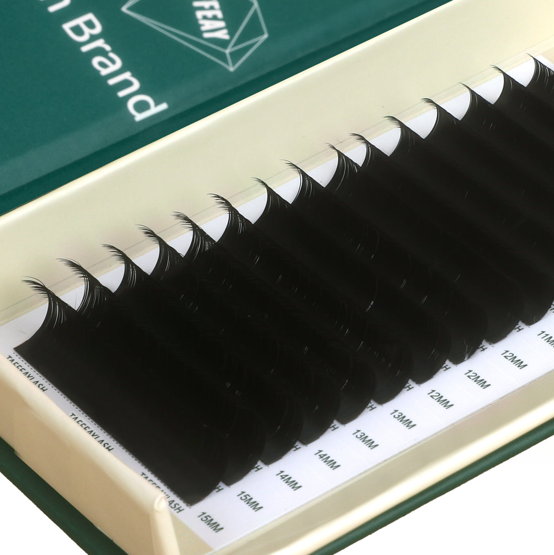 0.15MM Ellipse Flat Super Matte Black Lashes Extensions (16Rows)