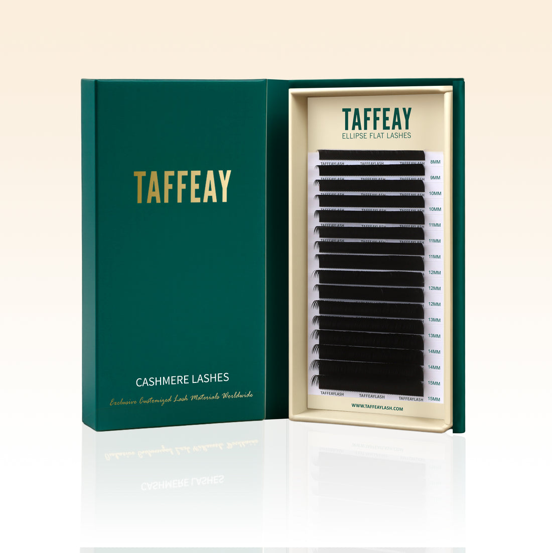 0.15MM Ellipse Flat Super Matte Black Lashes Extensions (16Rows)