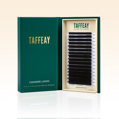 0.15MM Ellipse Flat Super Matte Black Lashes Extensions (16Rows)