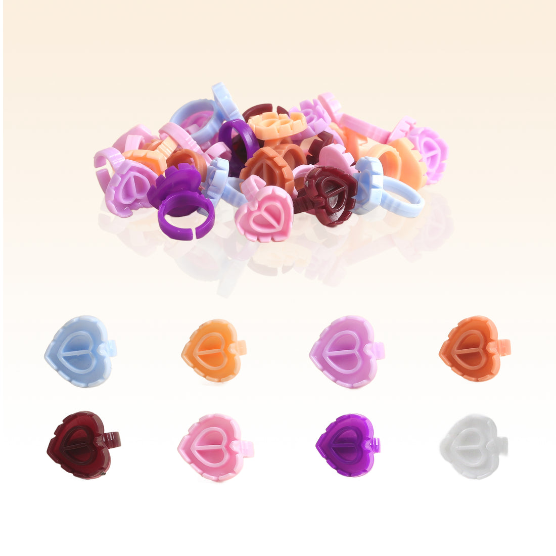 Taffeay Heart-Shaped Lash Glue Ring Cup
