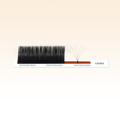 0.05MM Easy Fan Super Matte Black Volume Lashes Extensions (16 Rows)