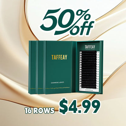 0.05MM Cashmere Super Matte Black Lashes Extensions  (16Rows)