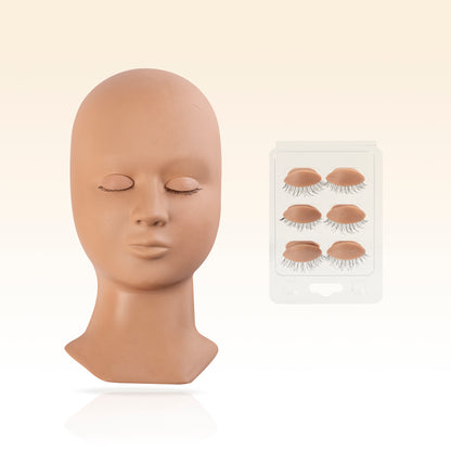 Training Mannequin With 6 Pcs Eyelids