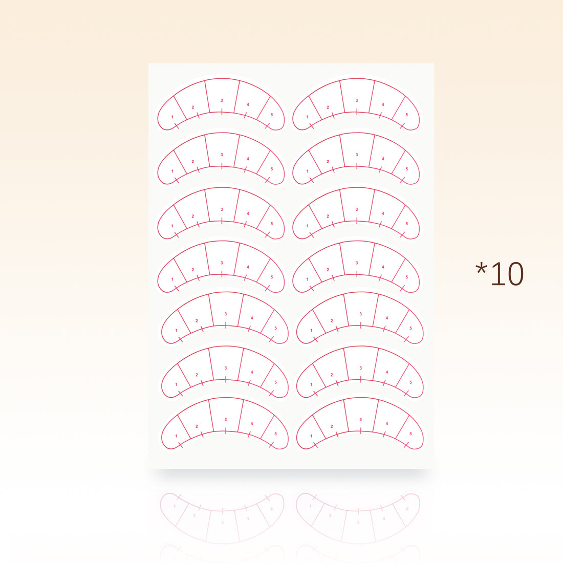Taffeay Lash Map Stickers (10pcs/Pack)