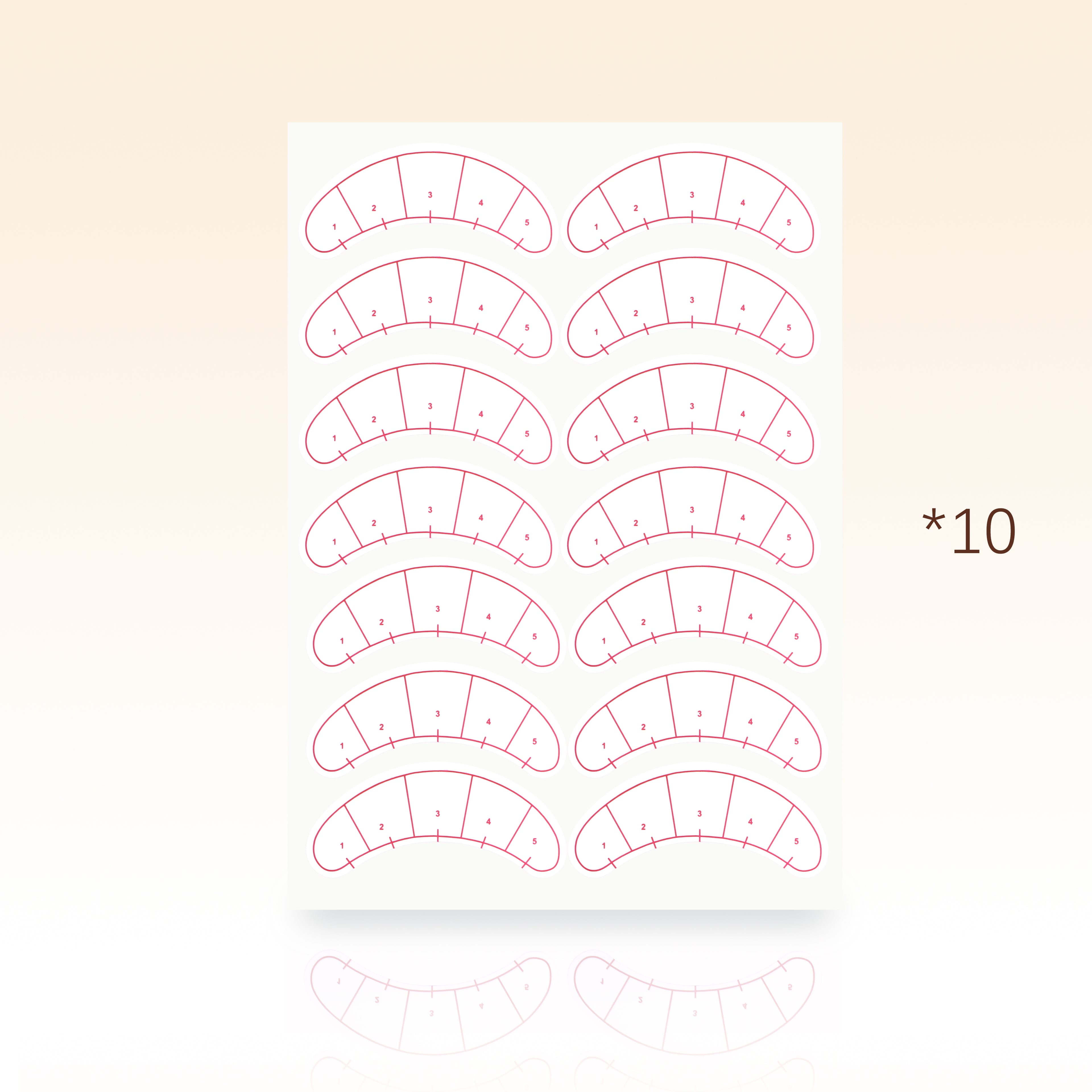 Taffeay Lash Map Stickers (10pcs/Pack)