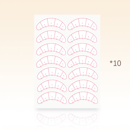 Taffeay Lash Map Stickers (10pcs/Pack)