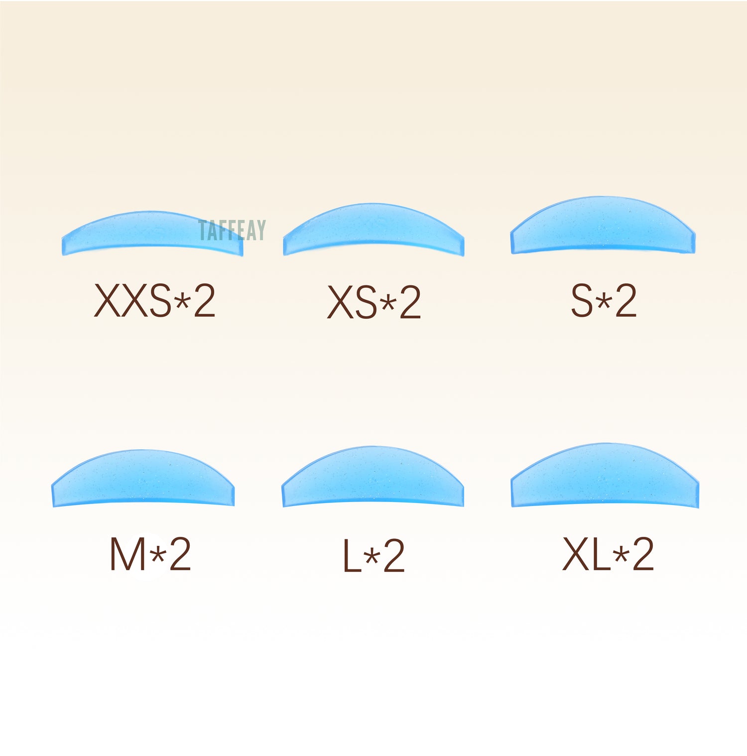 Taffeay Lash Perm Silicone Pads (6 sizes/box)