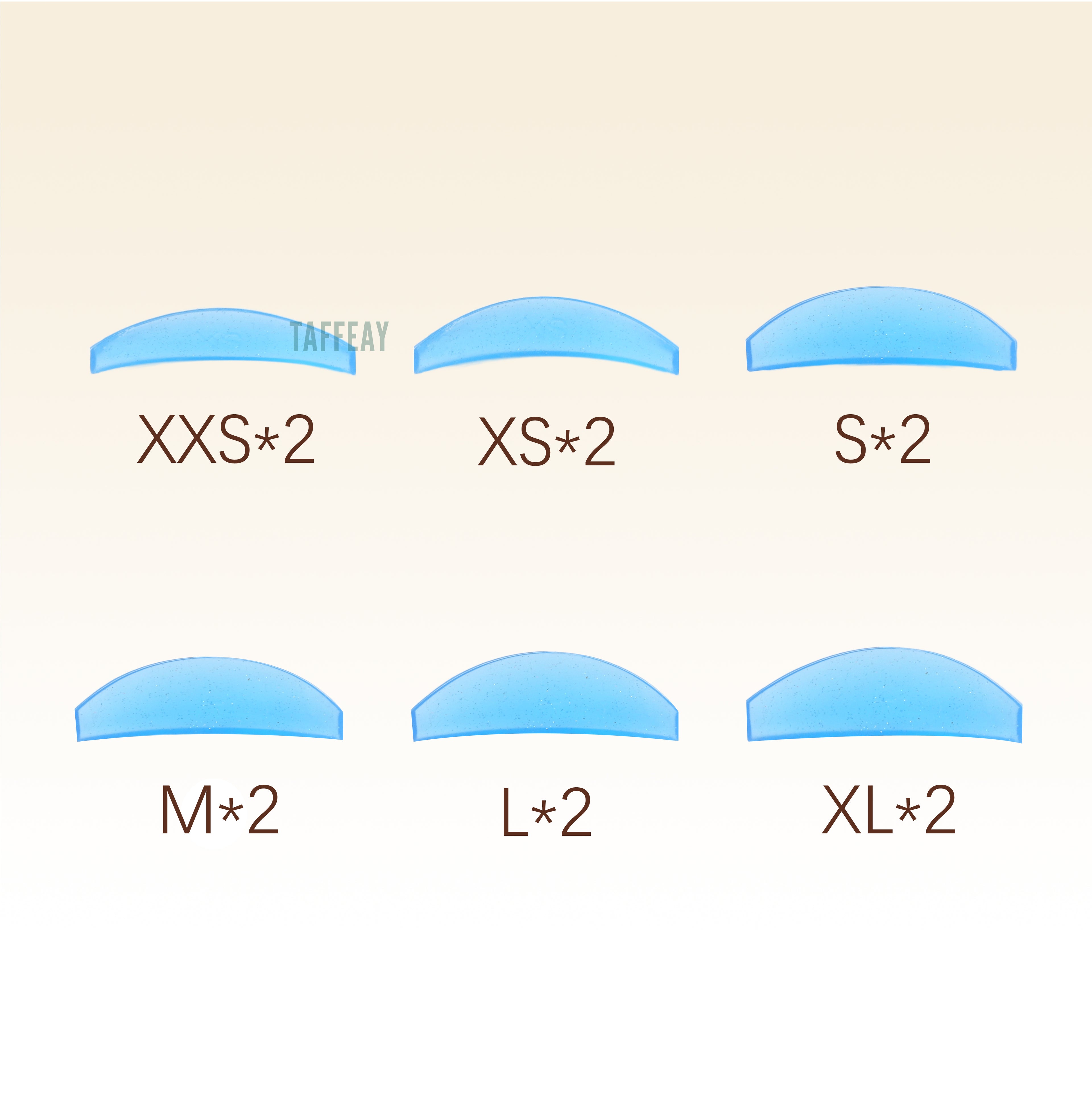 Taffeay Lash Perm Silicone Pads (6 sizes/box)