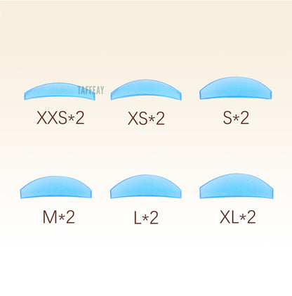 Taffeay Lash Perm Silicone Pads (6 sizes/box)