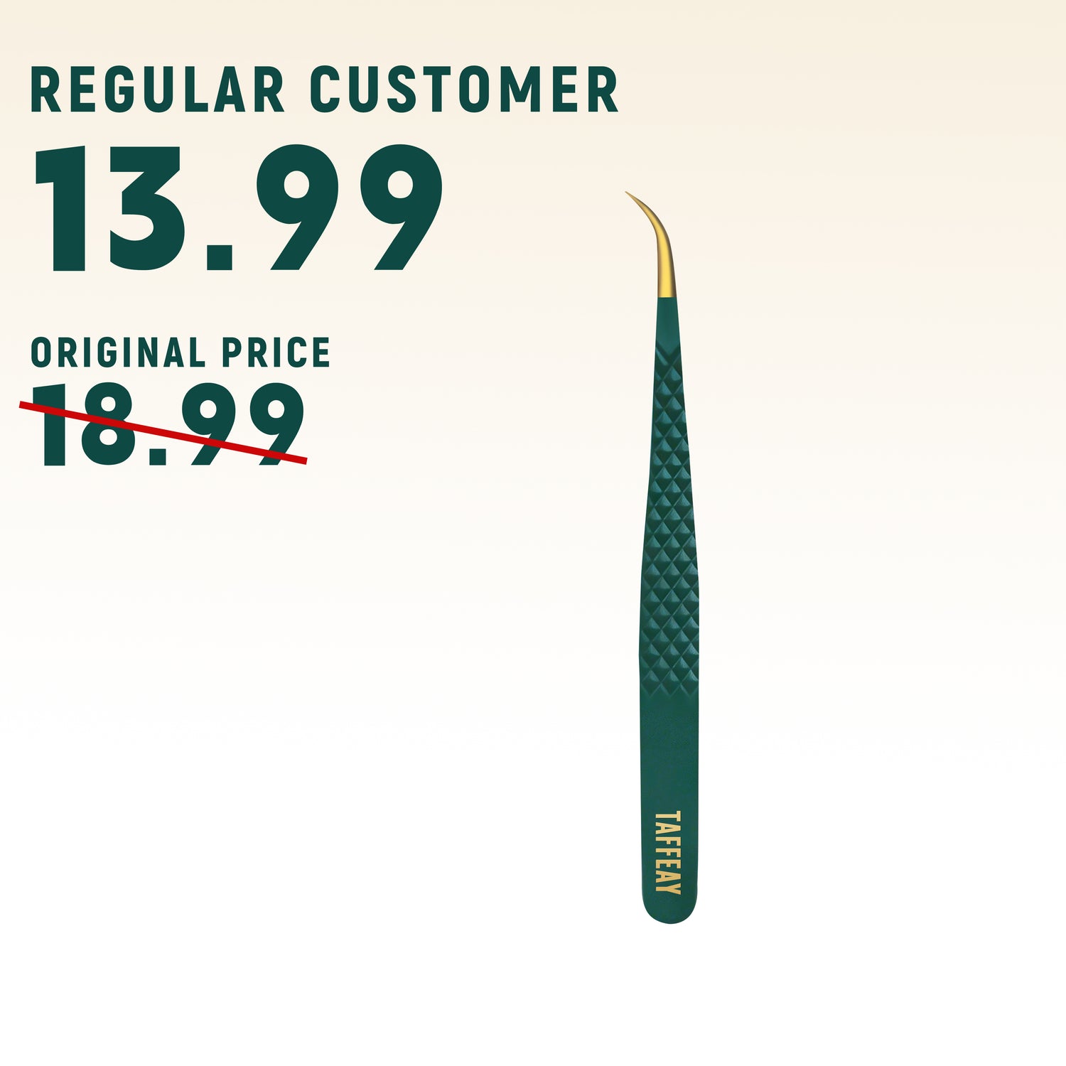 Limited 5 Items For Regulars TY-06 Stunning Beauty Flawless Faning Tweezer Pro