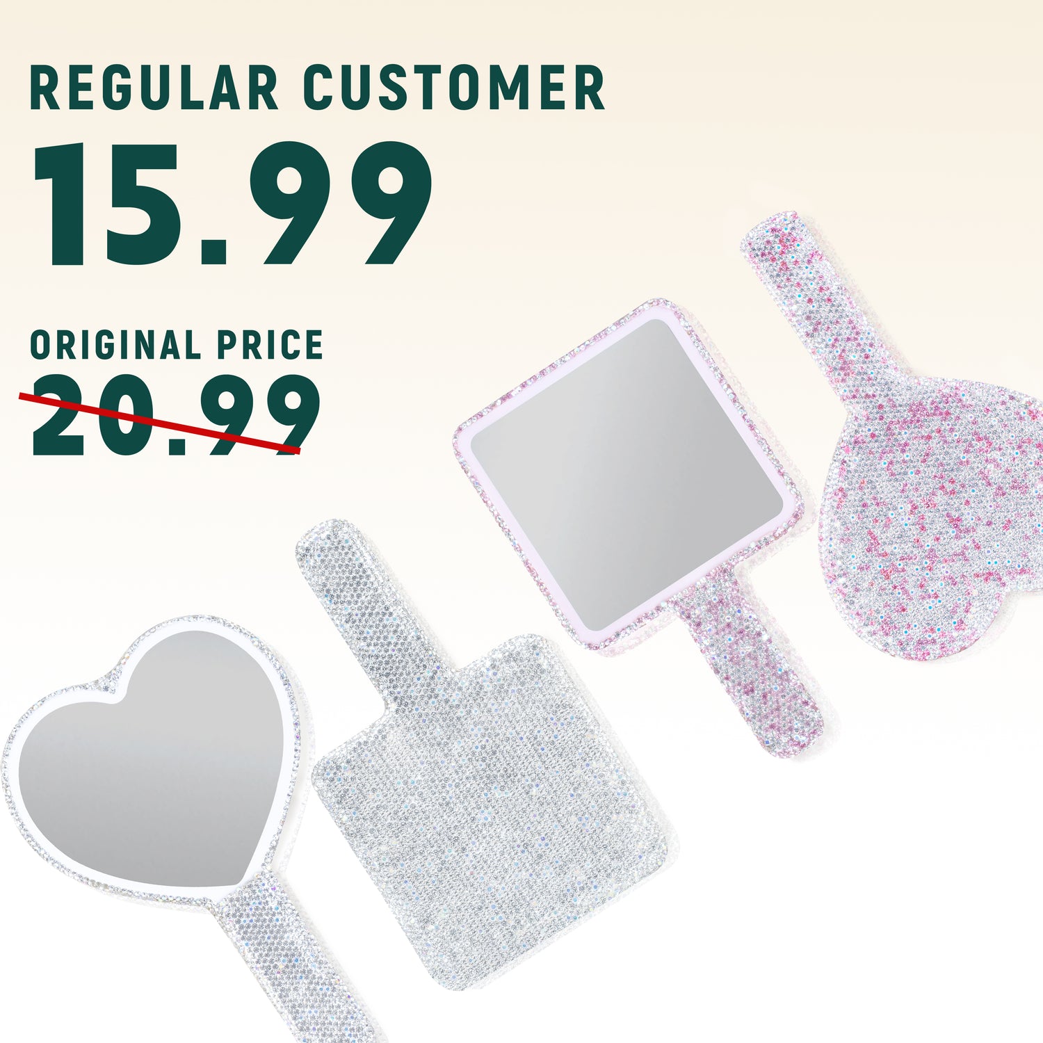 Limited 3 Items For Regulars Luxury Diamond Mirror