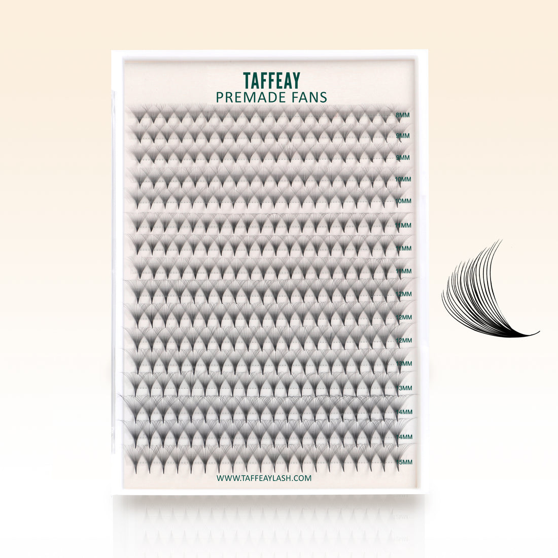 Taffeay 24D Premade Volume Pointy Base Lash Fans (320 fans)