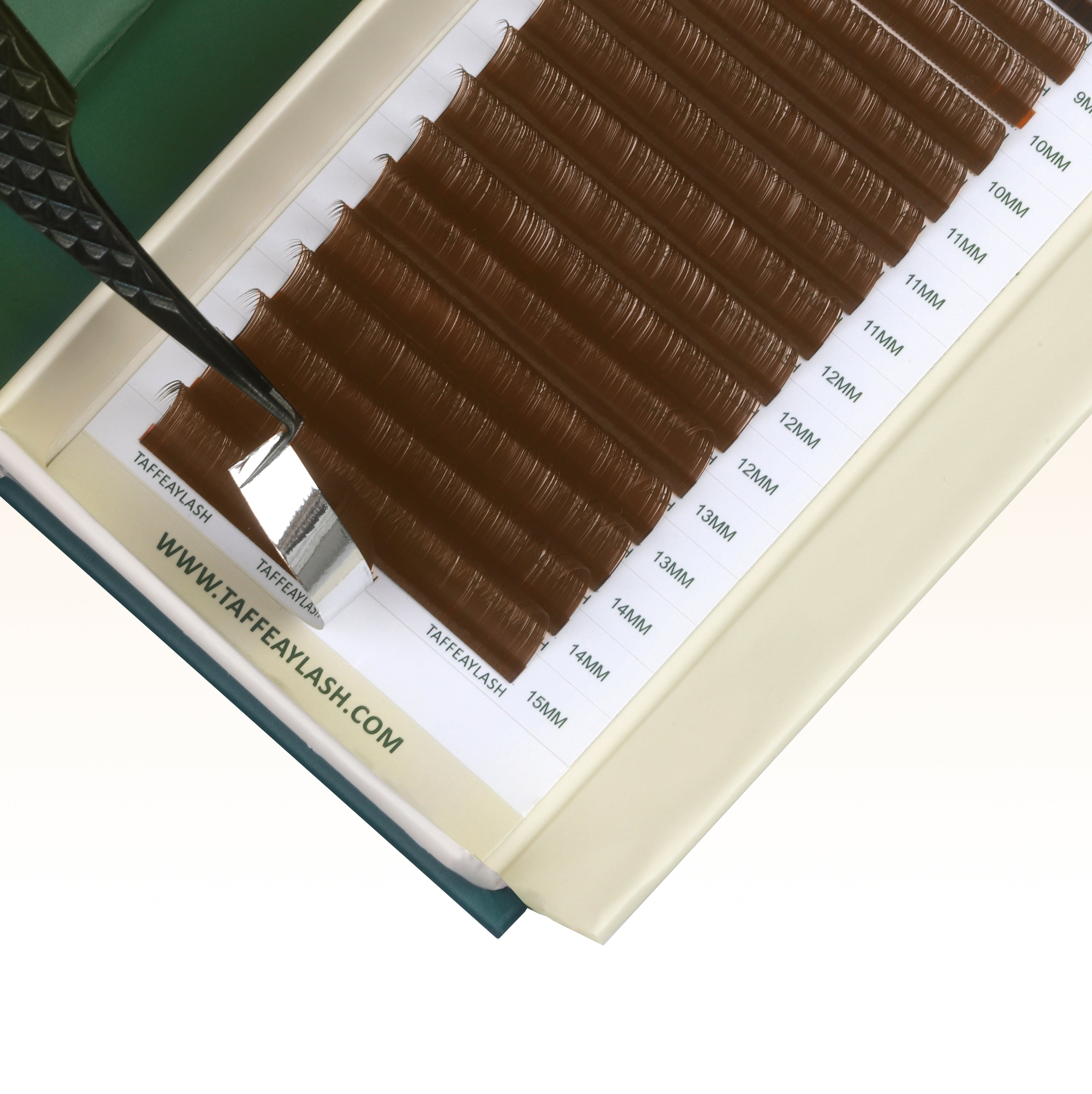 Light Brown Colored Lashes Extensions (16Rows)
