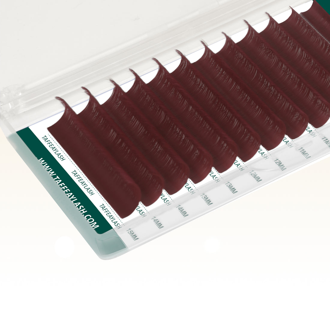Dark Red Colored Lashes Extensions