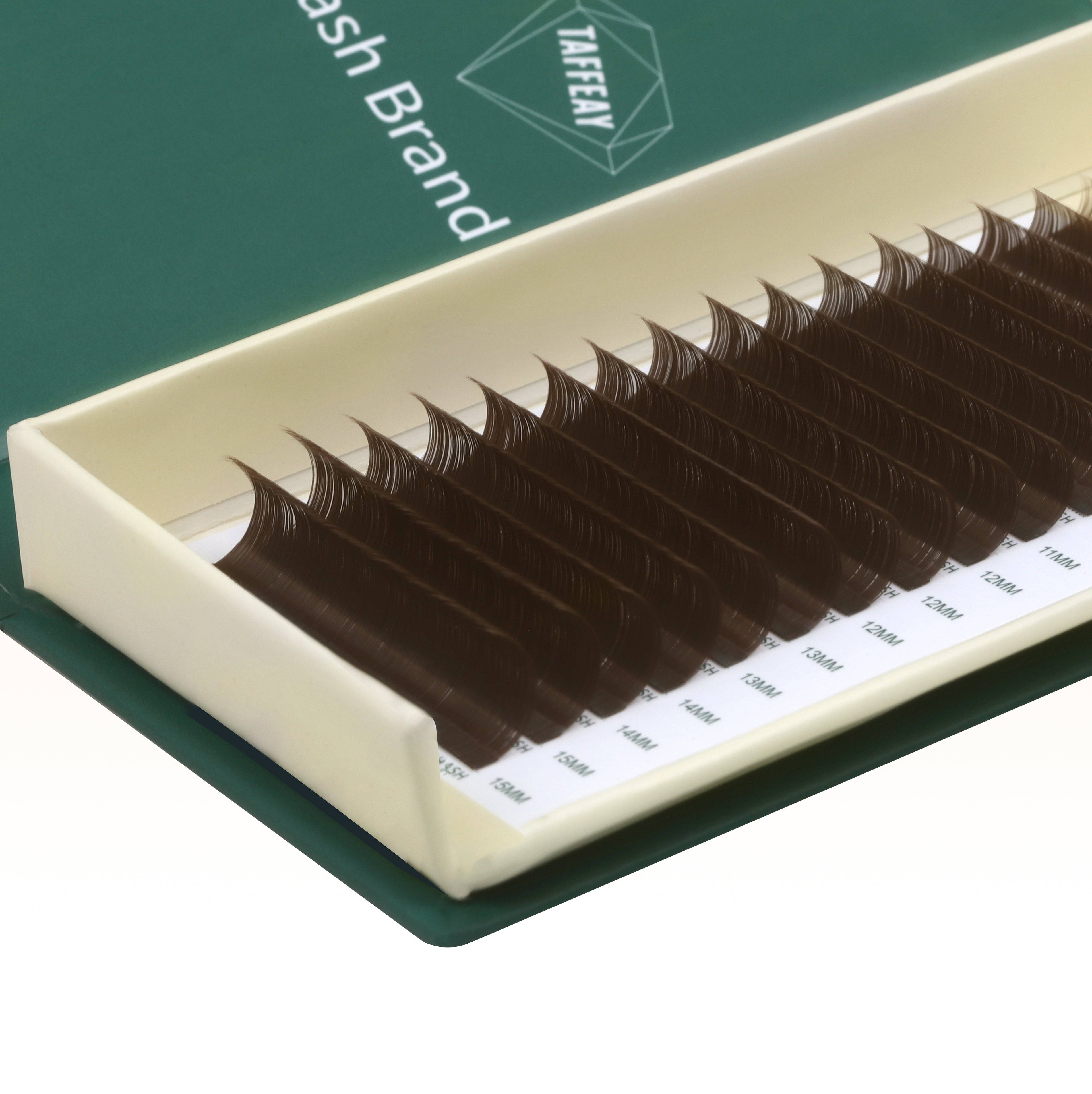 Dark Brown Colored Lashes Extensions (16Rows)