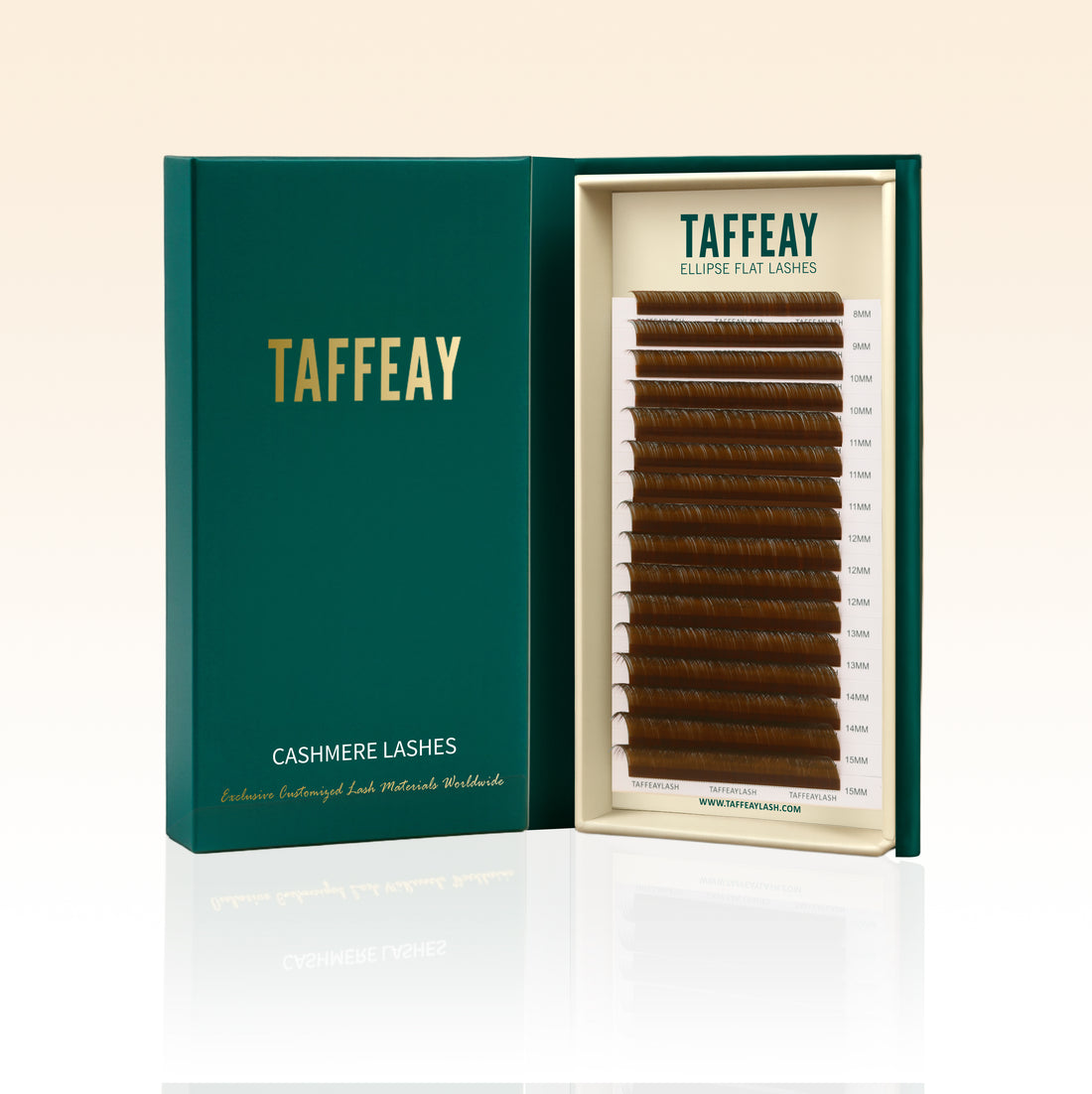 Light Brown Colored Lashes Extensions (16Rows)