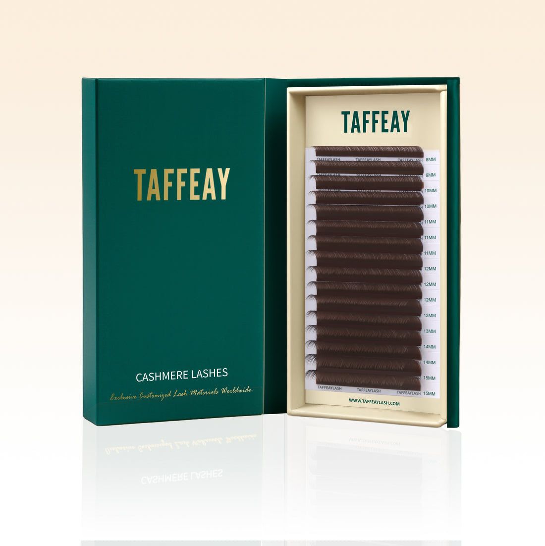 Light Brown Colored Lashes Extensions (16Rows)