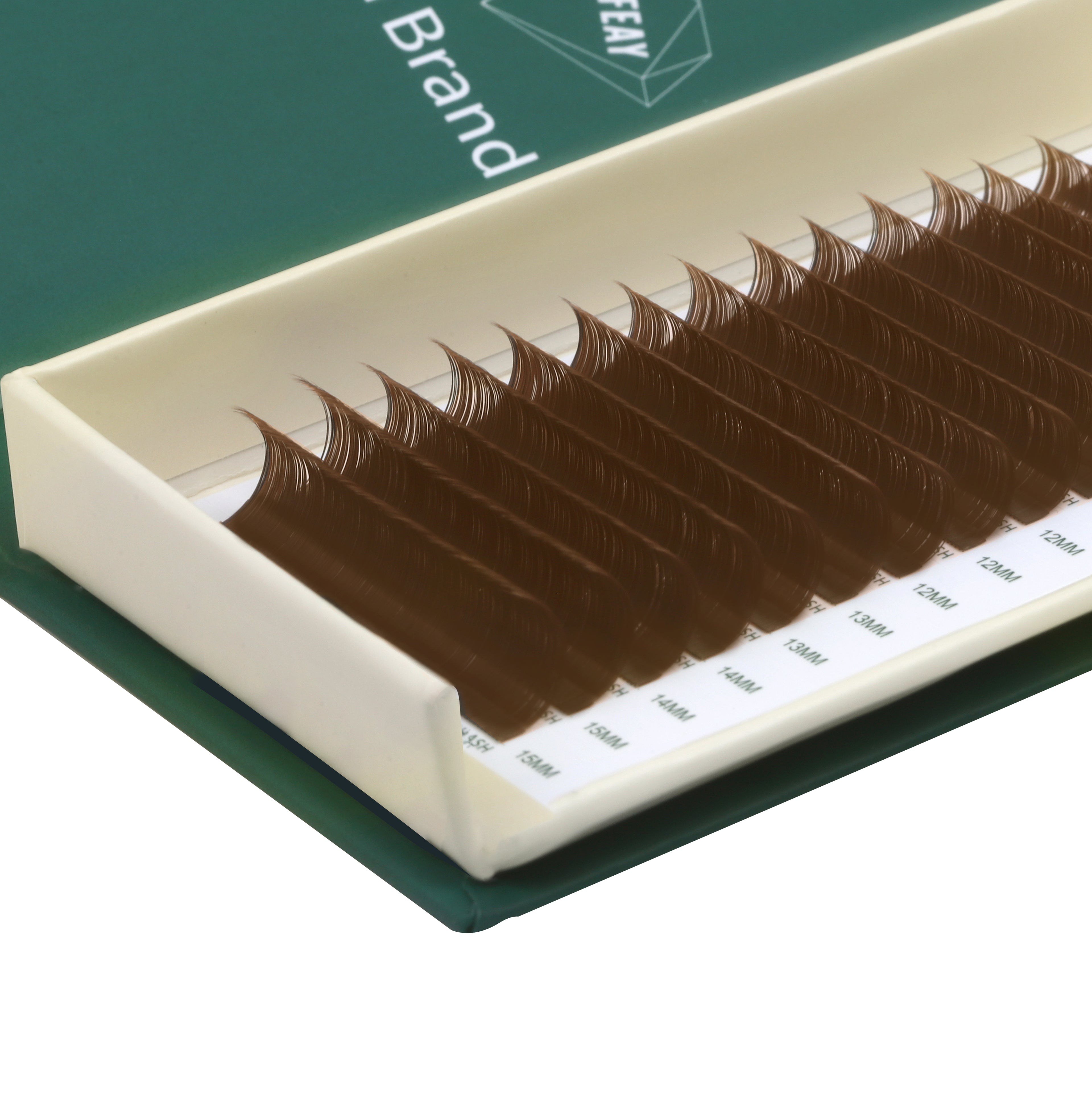Light Brown Colored Lashes Extensions (16Rows)