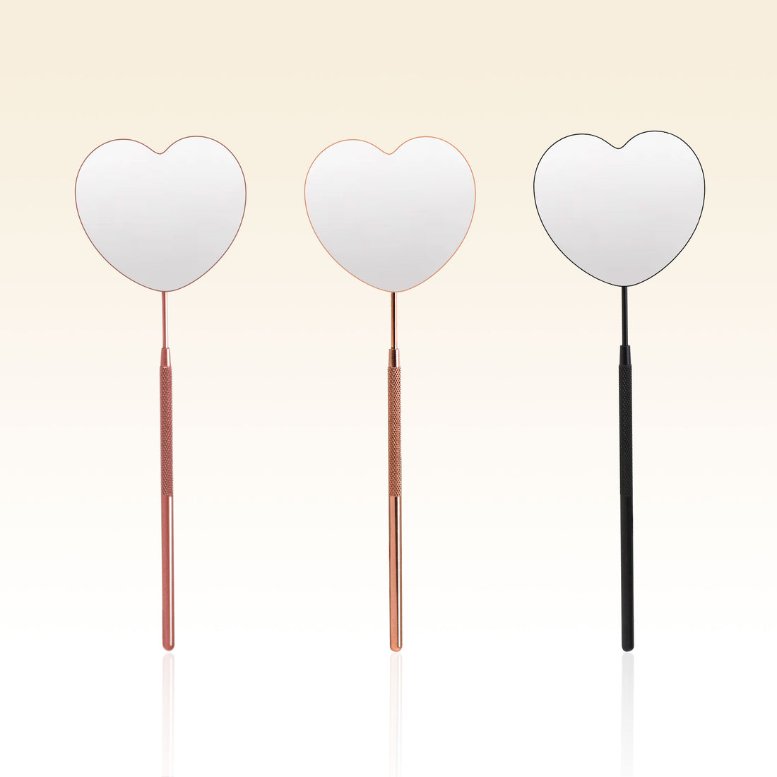Heart-shaped Rotating Stainless Steel Lash Mirror