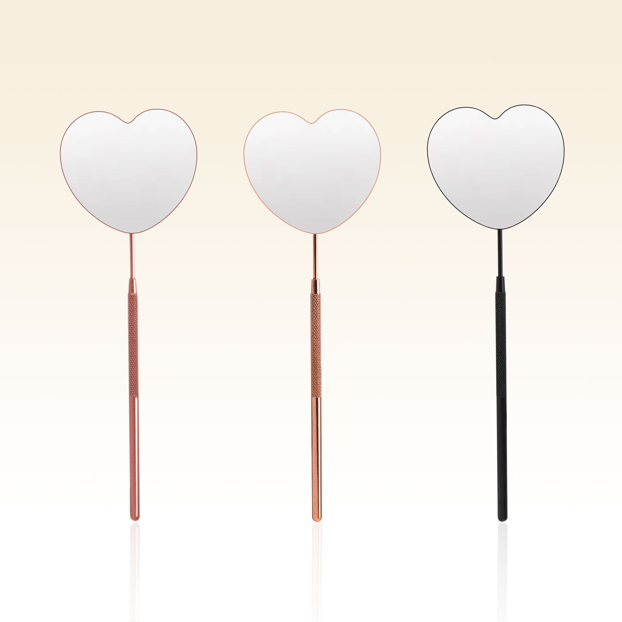 Heart-shaped Rotating Stainless Steel Lash Mirror