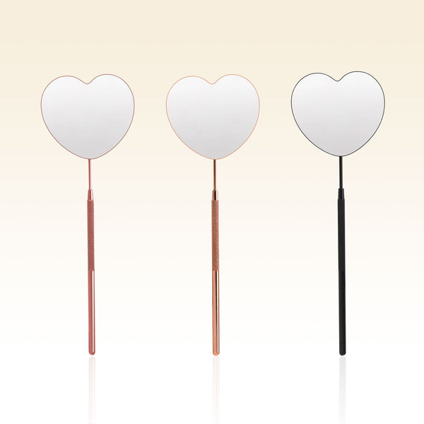 Heart-shaped Rotating Stainless Steel Lash Mirror
