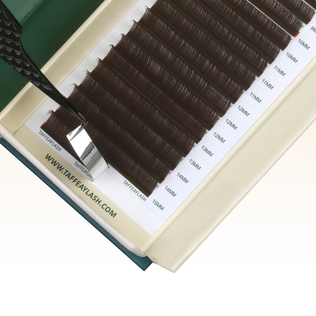 Dark Brown Colored Lashes Extensions (16Rows)