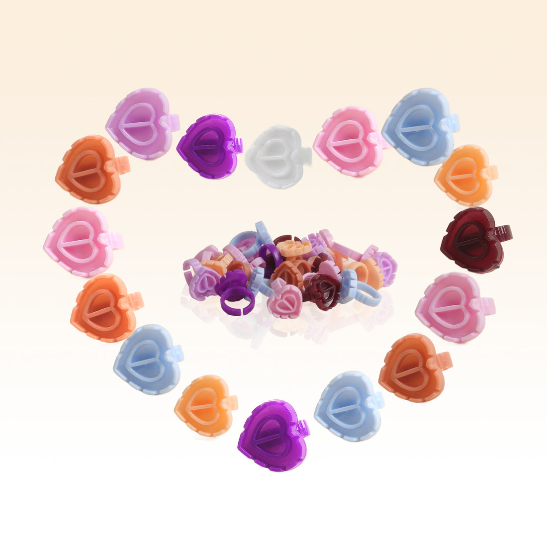 Taffeay Heart-Shaped Lash Glue Ring Cup